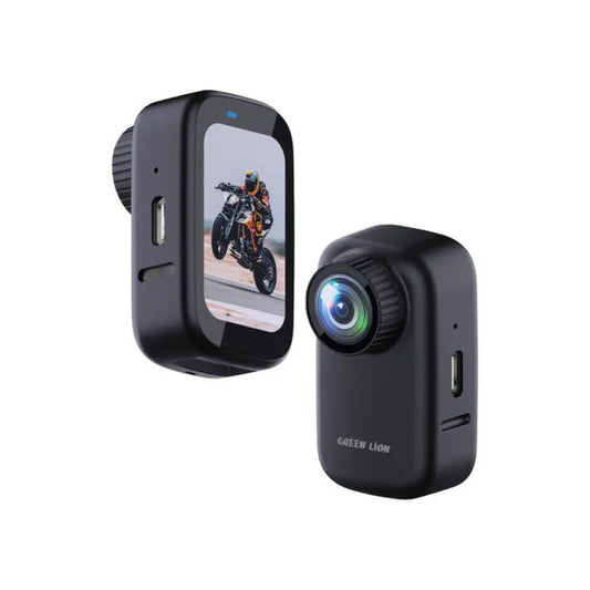 Green Lion Mini action Camera with 1.5 inches Screen Size, 120° Lens Angle, 40 Minutes Working Time, 400mAh Battery - Black