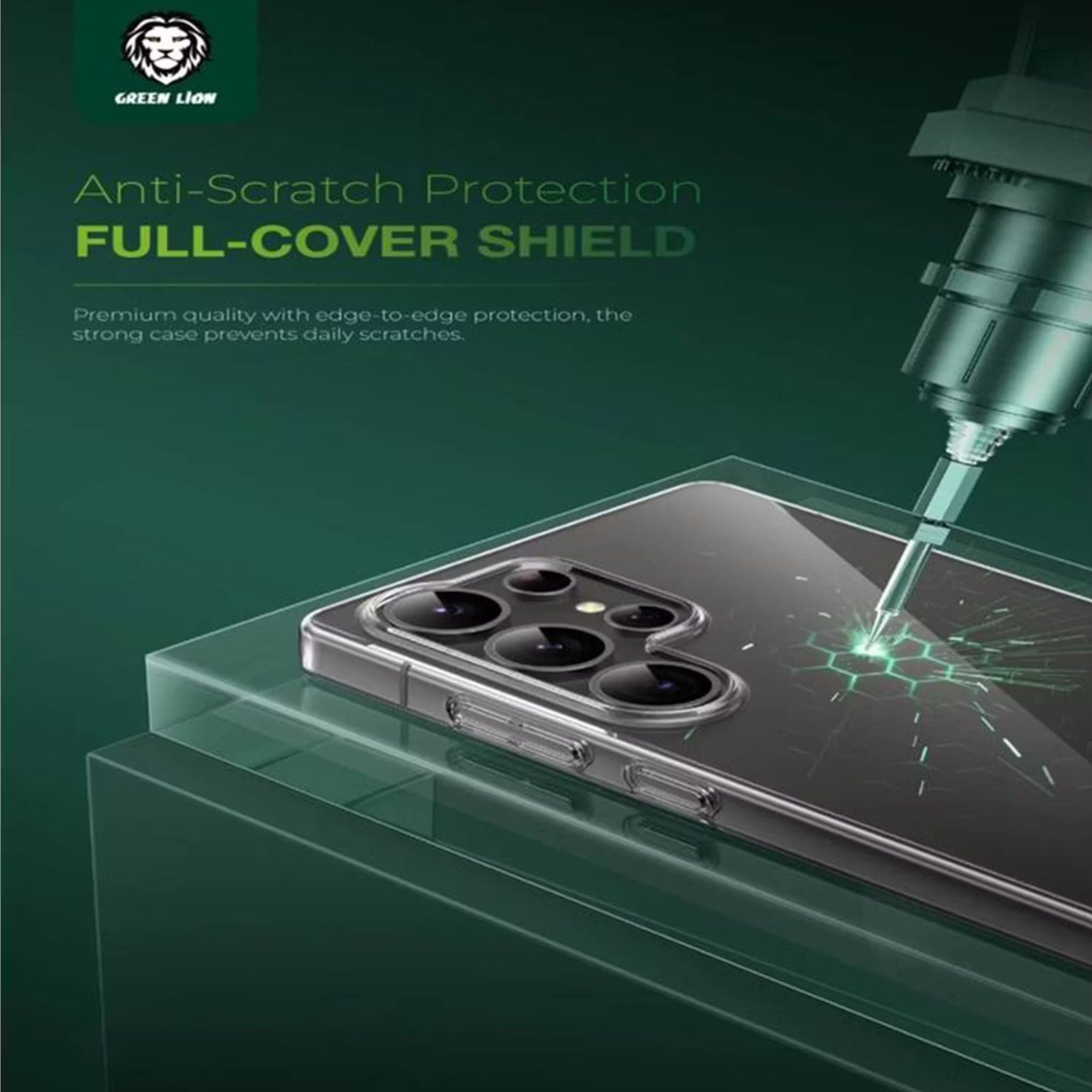 Green Lion Delgado PC Case for Samsung S25 Ultra, Polycarbonate Case, Anti Fingerprint & Anti Yellowing, Precise Cutouts, HD Clarity, Daily Protection, Eco-Friendly Material - Clear