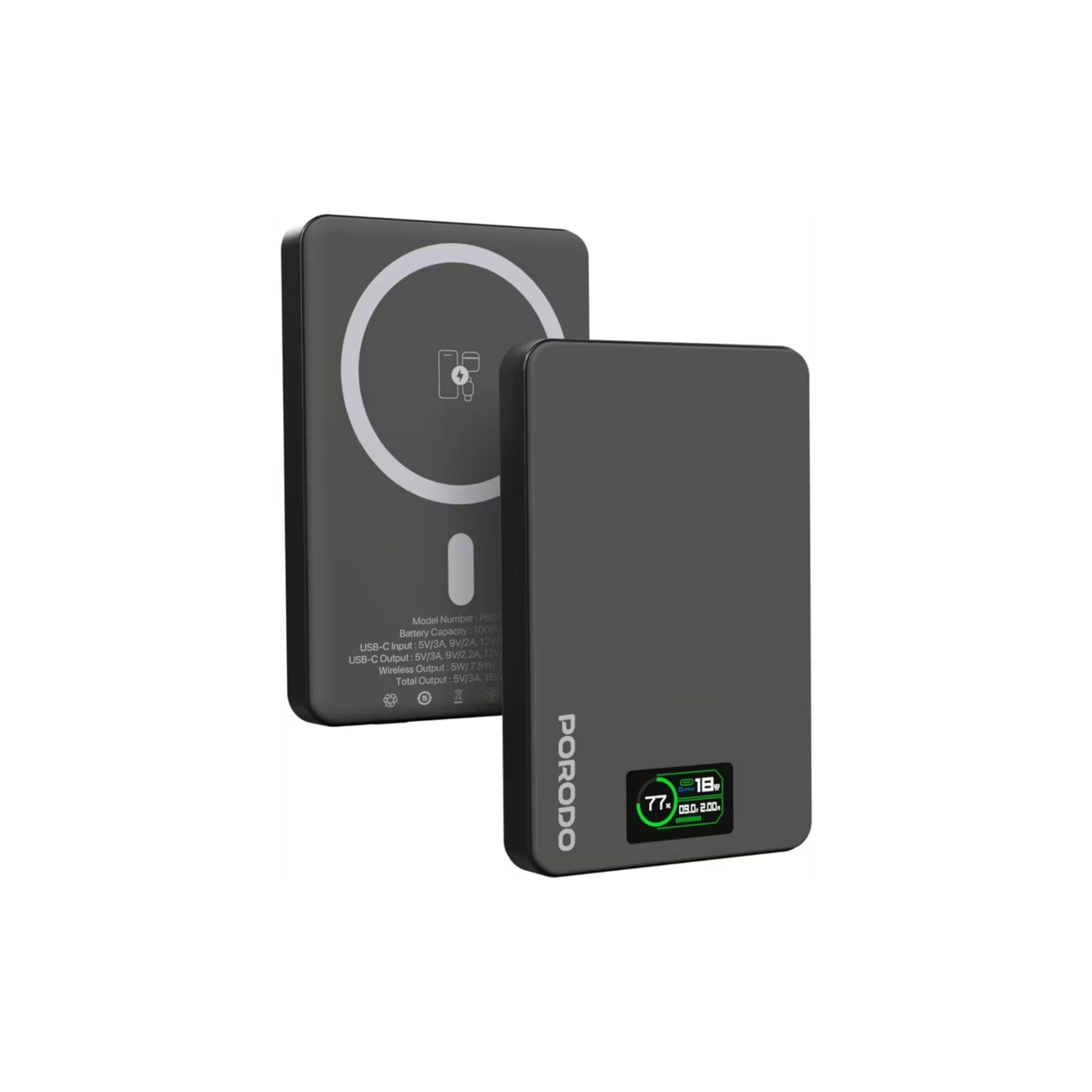 Porodo Magsafe power bank packaging on a white background