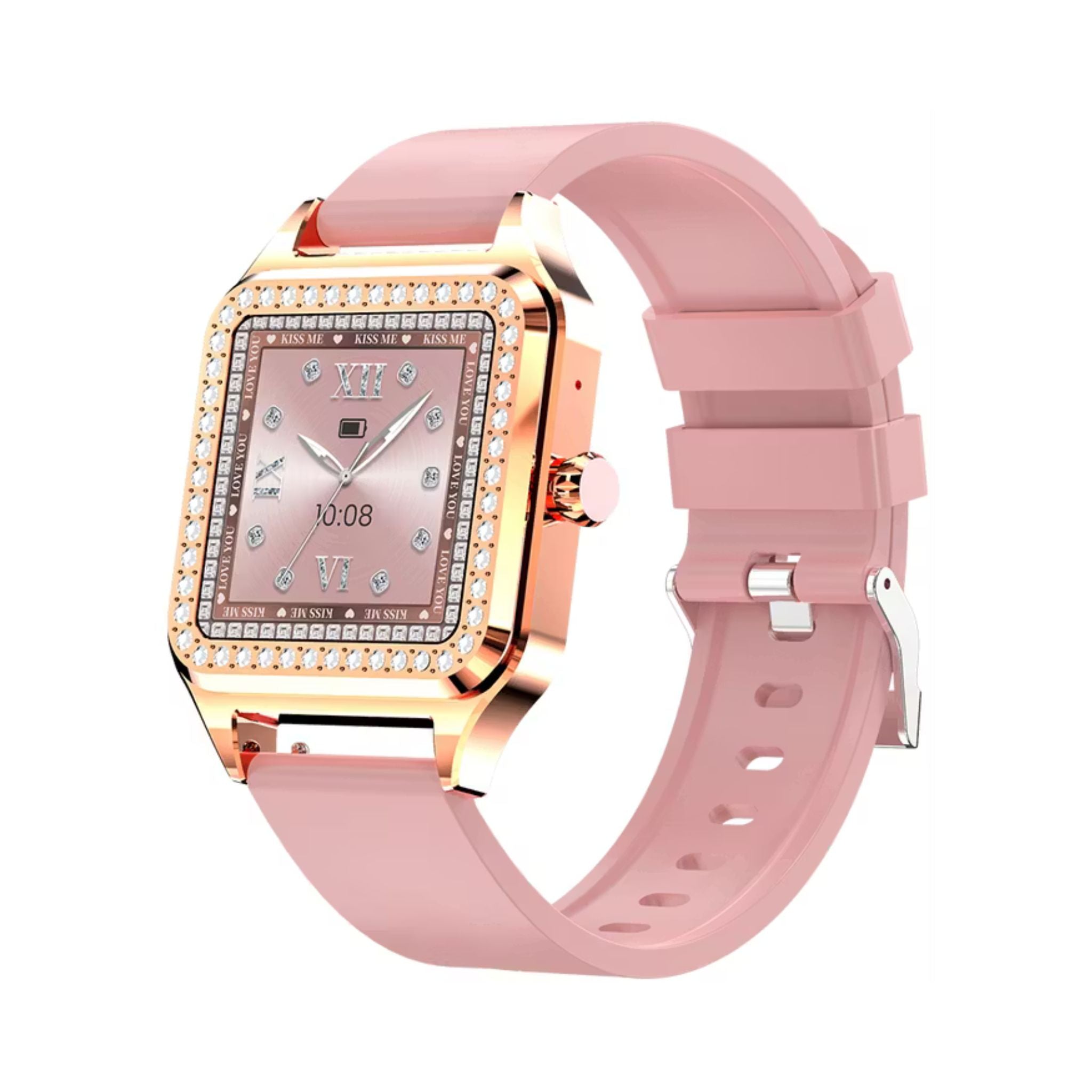 Green Lion Hilux Smart Watch with Extra Strap, 1.3" TFT IPS Display, 2-4 Days Working Time, 450nits Brightness, Sport Modes & Activity Tracking, Health Monitoring, 150mAh Battery, Bluetooth Version 5.4 - Pink