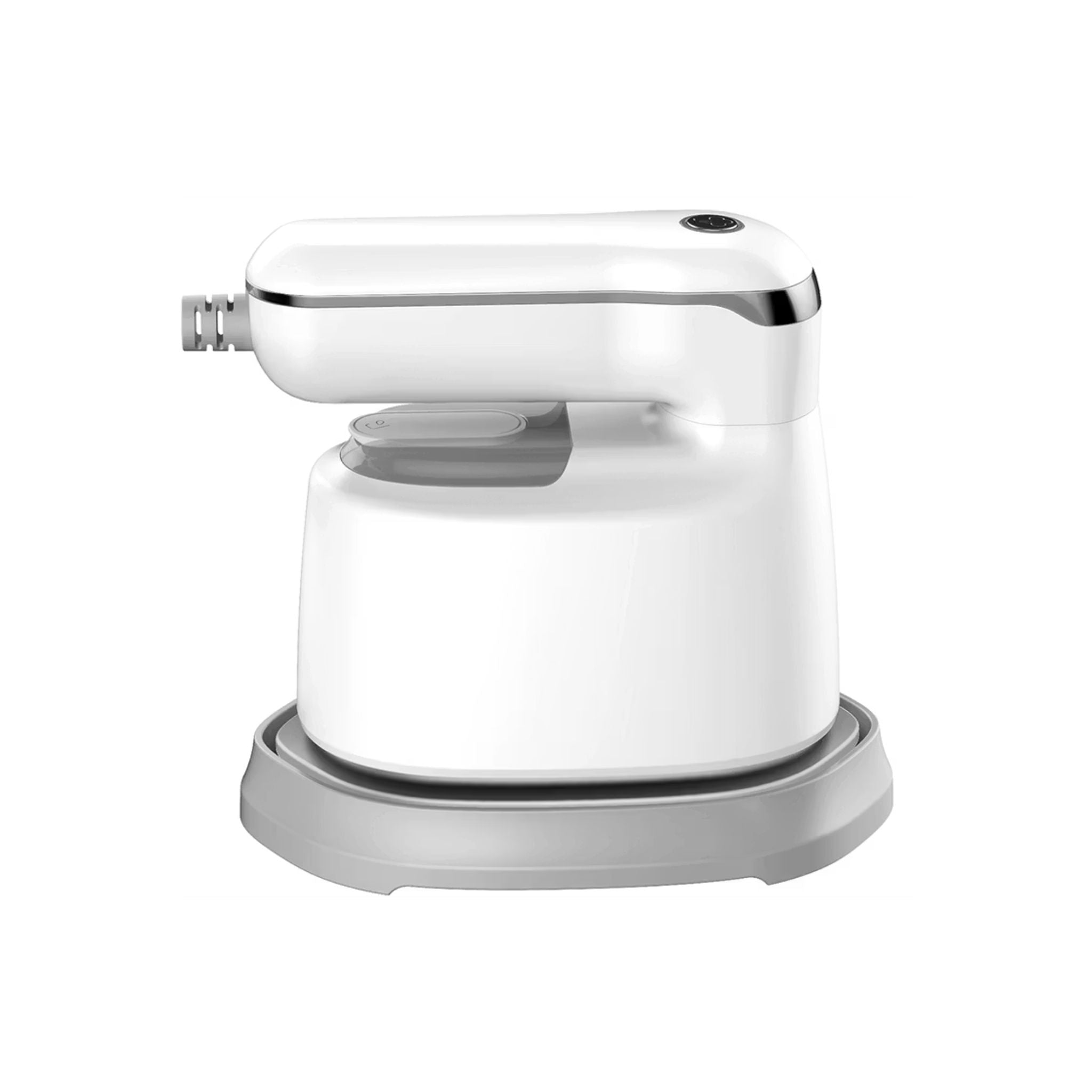 Porodo Compact Portable Steam & Heat Iron With Rotating Handle Patented Design with 120ML Water Tank Capacity, Ceramic Soleplate Handheld Steam Flat Iron Dry & Wet, Garment Steamer 1100W - White
