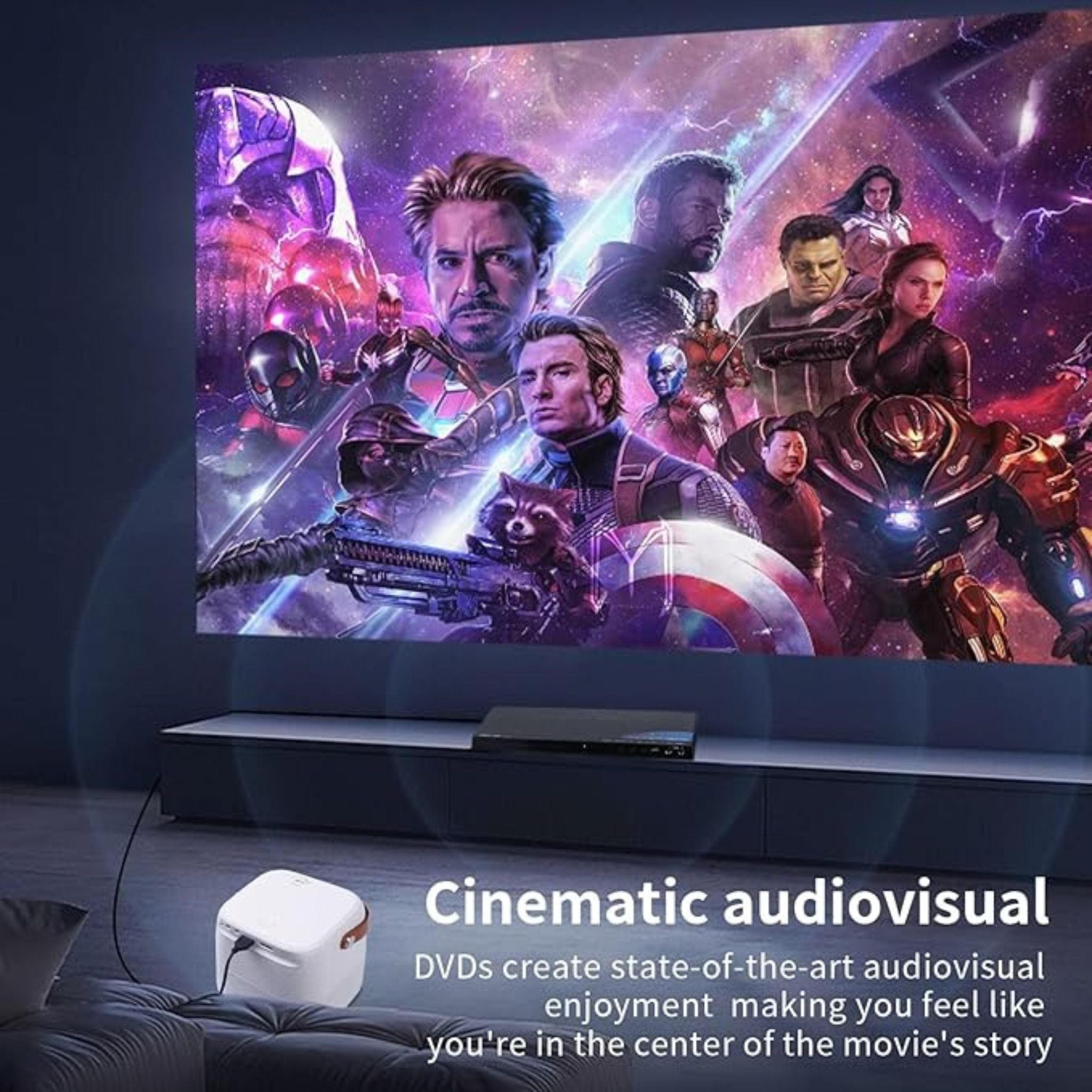 Umiio Q1 Portable Video Projector 2.4/5G WiFi Bluetooth Quadrangle Trapezoid 0.8-5M Projection Distance 1920 * 1080 Resolution Android Projector For Movie Music TV Game Casting with Tripod _Black