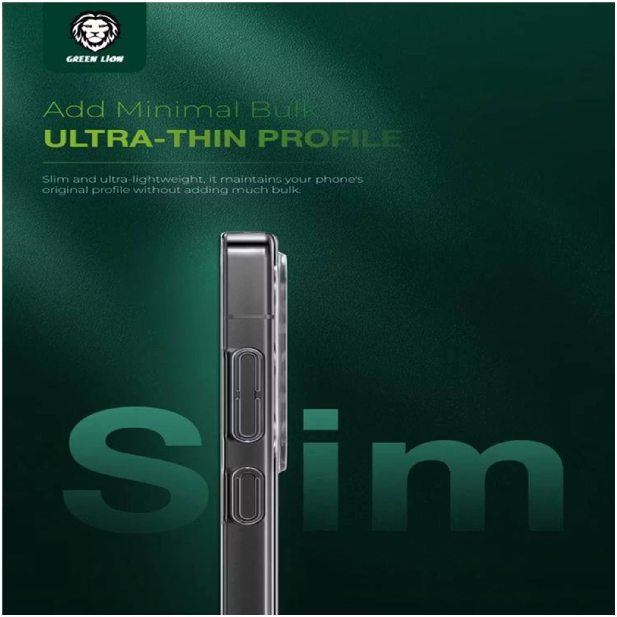 Green Lion Delgado PC Case for Samsung S25 Ultra, Polycarbonate Case, Anti Fingerprint & Anti Yellowing, Precise Cutouts, HD Clarity, Daily Protection, Eco-Friendly Material - Clear