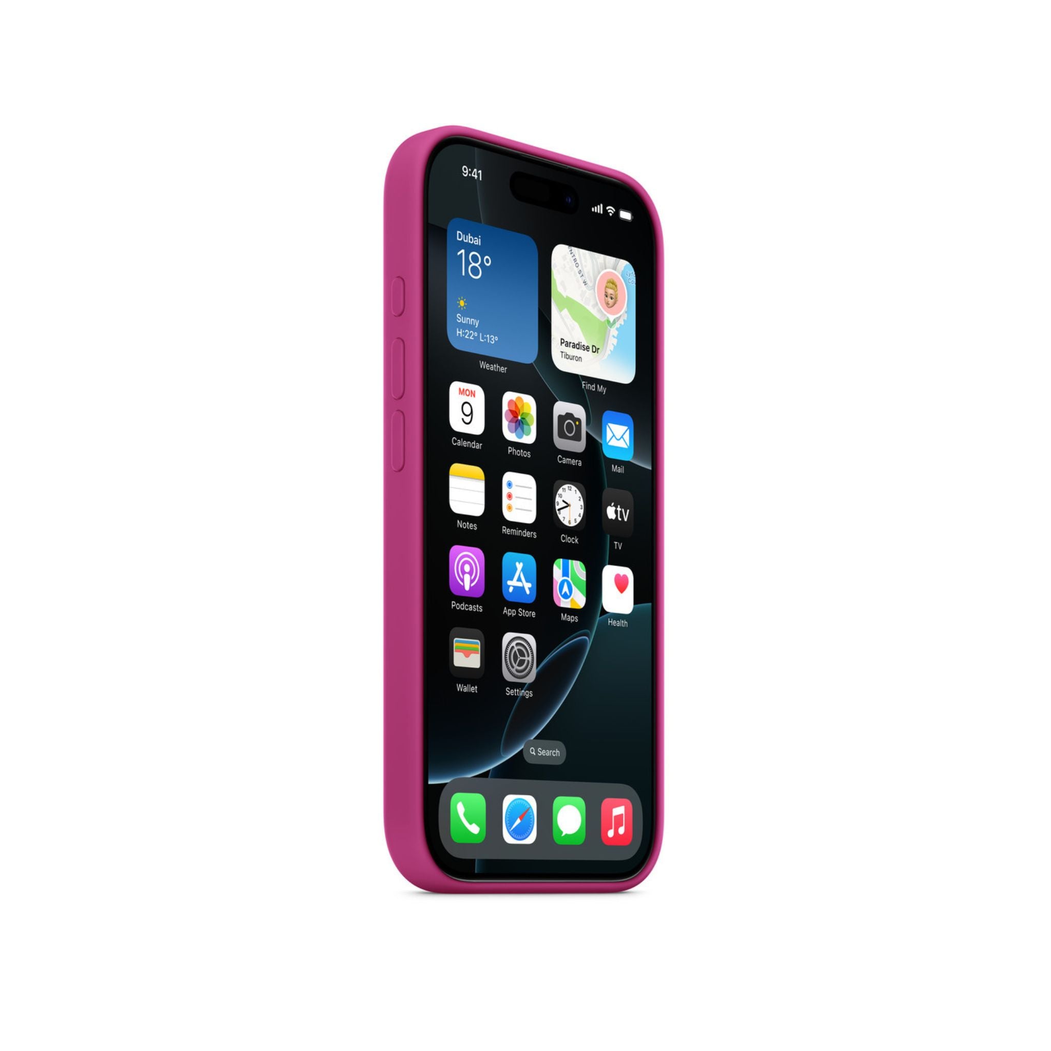APPLE iPhone 16 Pro Silicone Case With MagSafe -MYYN3-Fuchsia