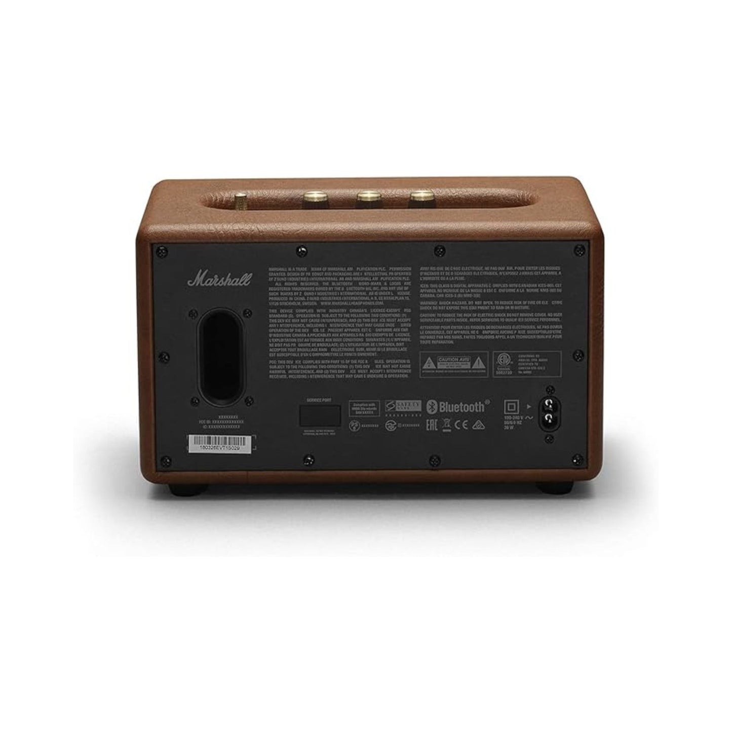 Marshall Acton II Bluetooth Wireless Stereo Speaker 60W - Brown- Auxiliary