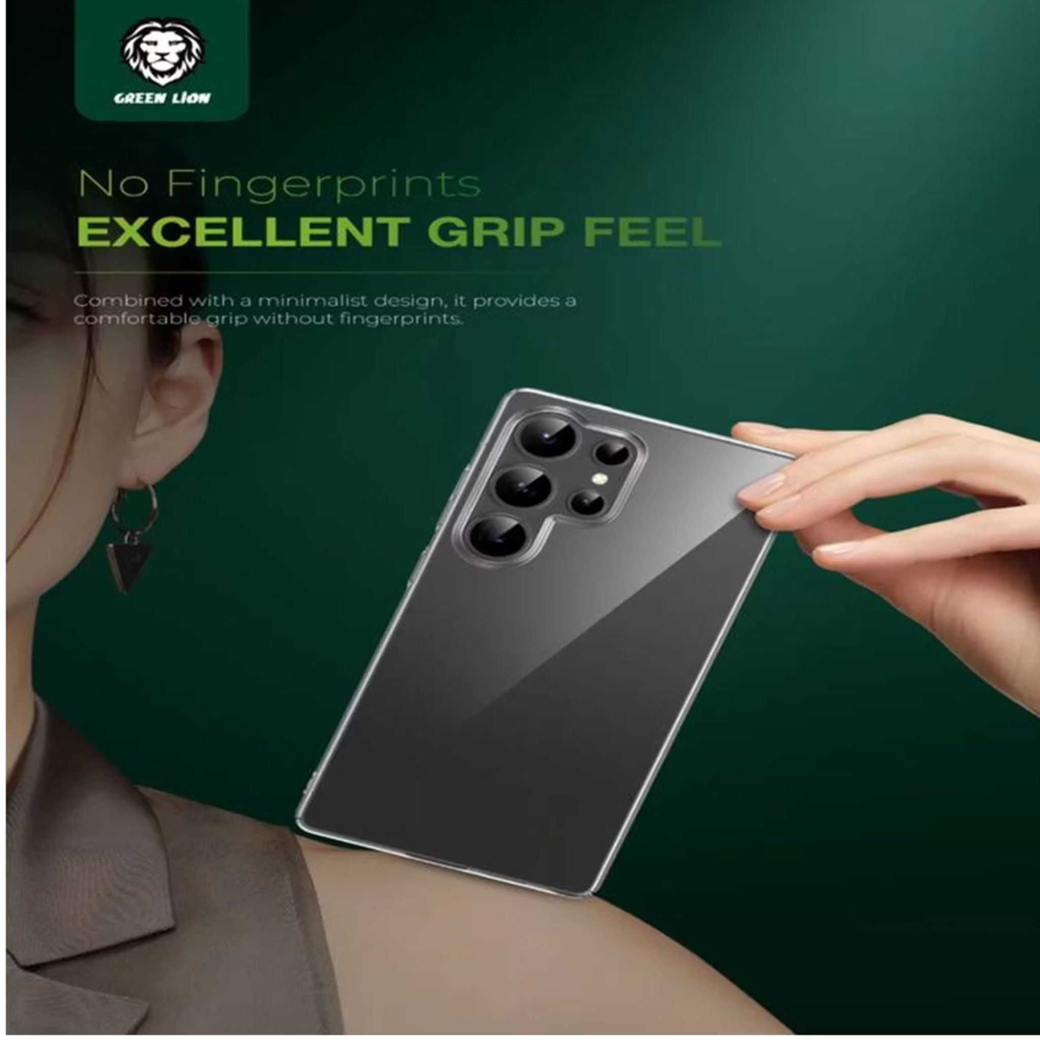 Green Lion Delgado PC Case for Samsung S25 Ultra, Polycarbonate Case, Anti Fingerprint & Anti Yellowing, Precise Cutouts, HD Clarity, Daily Protection, Eco-Friendly Material - Clear