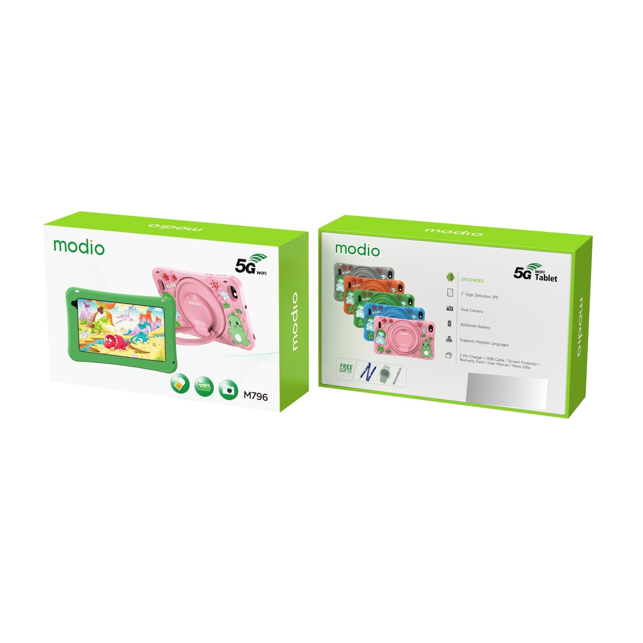 Modio M796 5G (6GB RAM+256GB ROM) WiFi Tablet-Pink