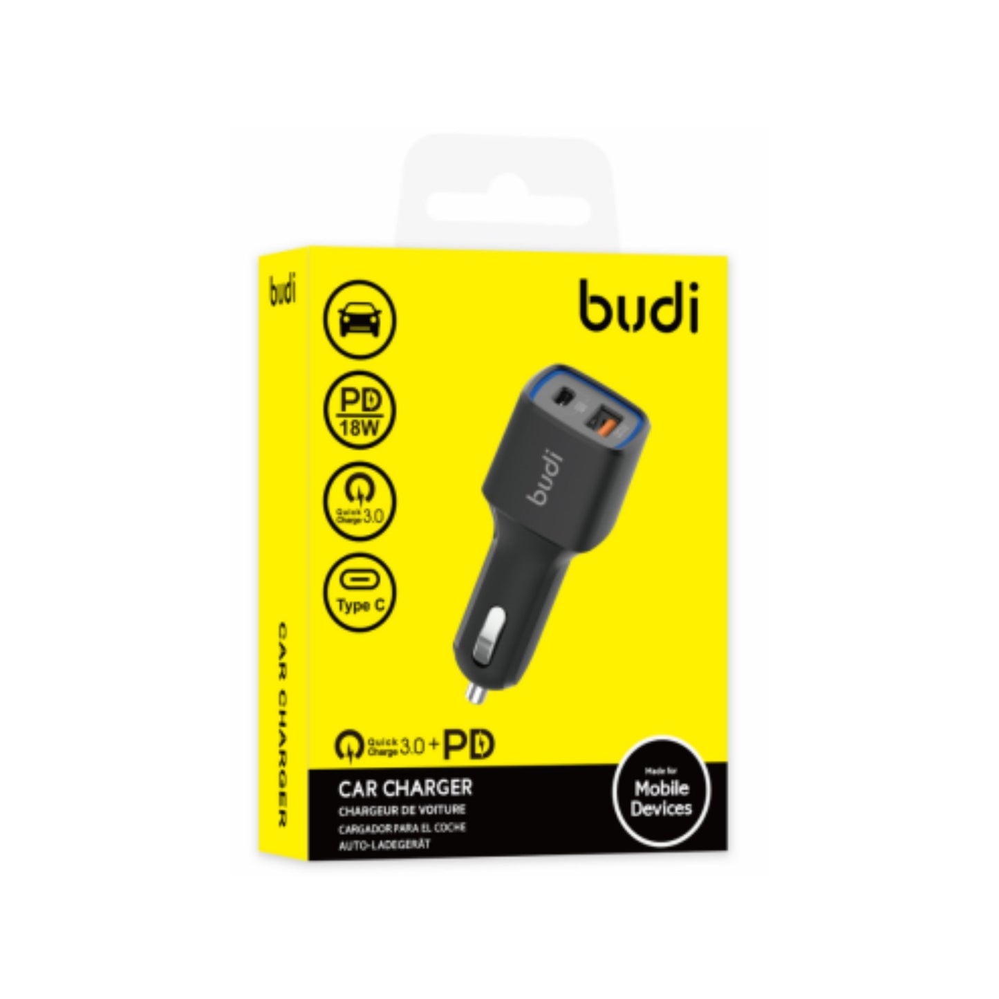 QC 3.0/PD USB Car Charger with LED indicator,