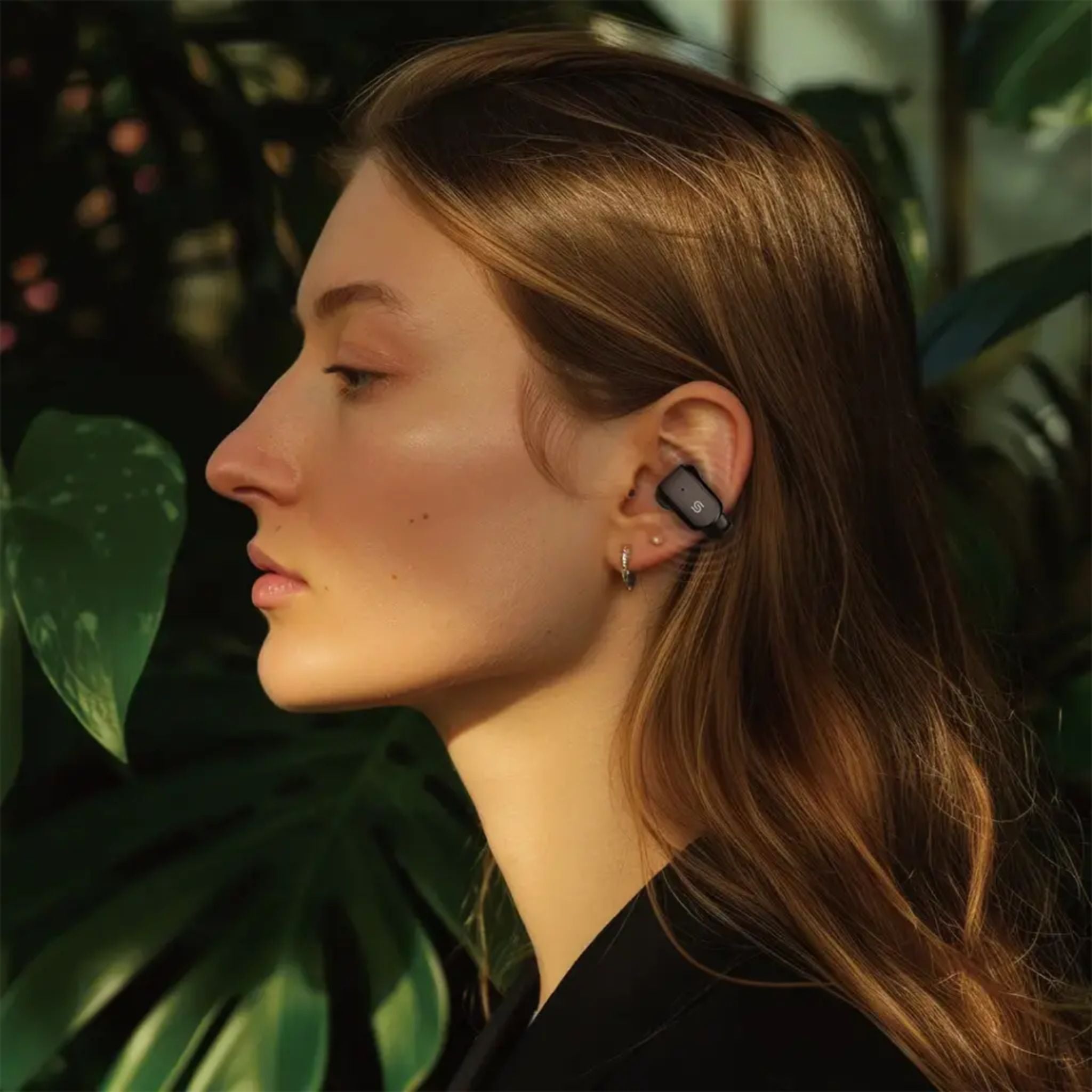 Porodo Soundtec Flexfit Open-Ear Clip-On Wireless Earbuds Bluetooth 5.4, 12mm Drivers, ENC Clear Calls, Touch Control, USB-C Fast Charging, 5.5H Playtime, 10m Range