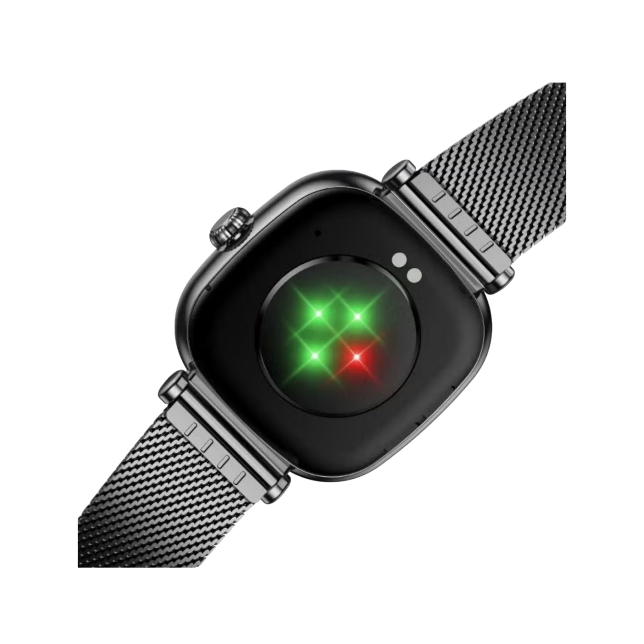 Green Lion Princess Smart Watch, 1.70" AMOLED Display, 336x336 Resolution, 1000 Nits Brightness, Bluetooth 5.2, Heart Rate & Blood Pressure Monitoring, IP68 Waterproof, Glossy Black