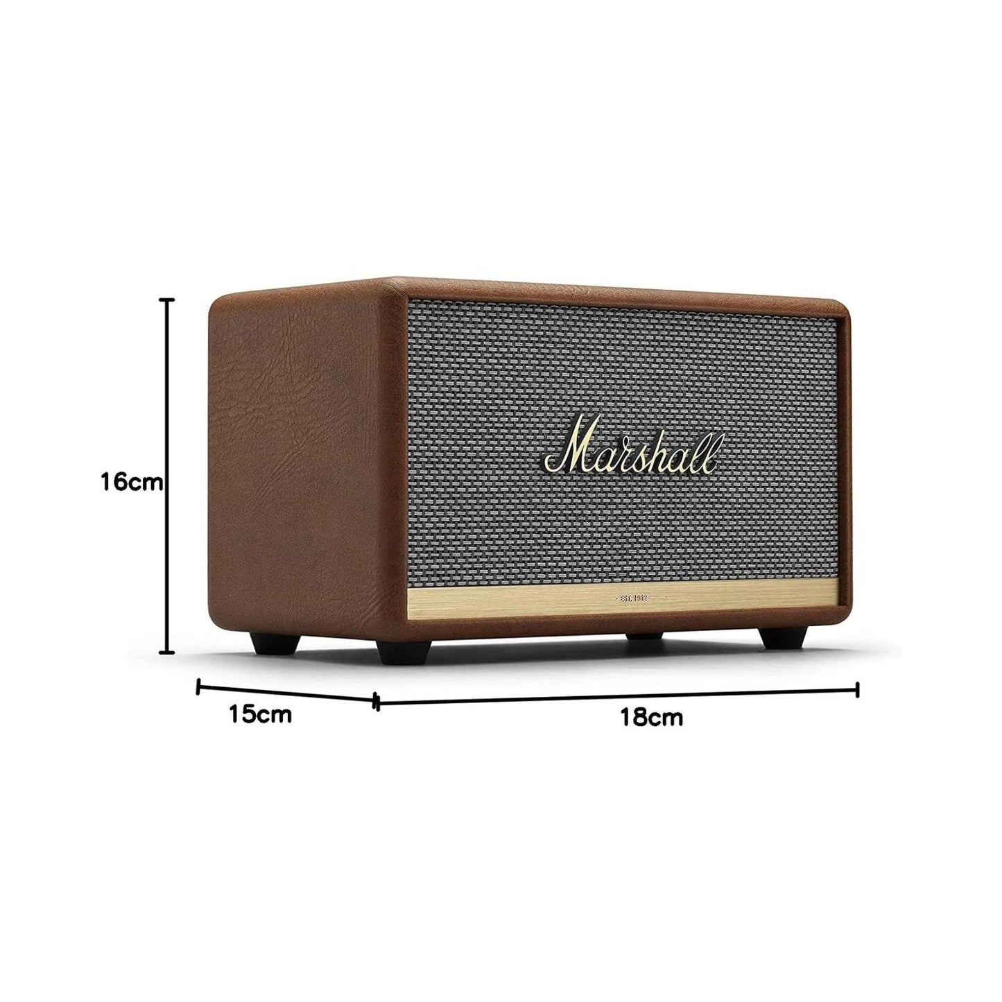 Marshall Acton II Bluetooth Wireless Stereo Speaker 60W - Brown- Auxiliary