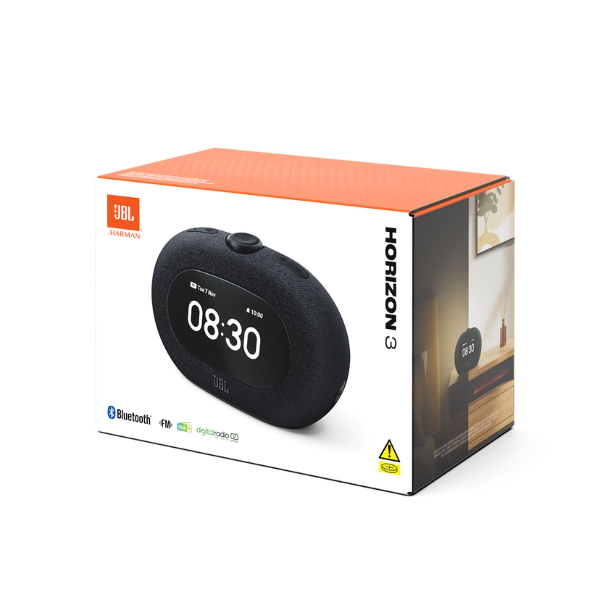 JBL HORIZON 3 Bluetooth clock radio speaker with DAB/DAB+/FM - Black