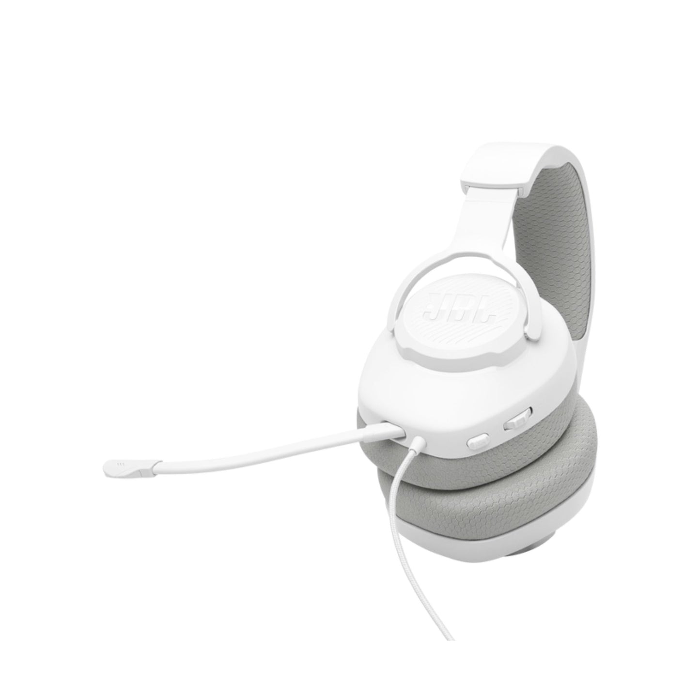 JBL Quantum 100M2 Wired Over-Ear Gaming Headset with JBL QuantumSOUND Signature, 3.5 mm Jack, Multi-Platform Compatibility and Removable Microphone with Mute Option_White