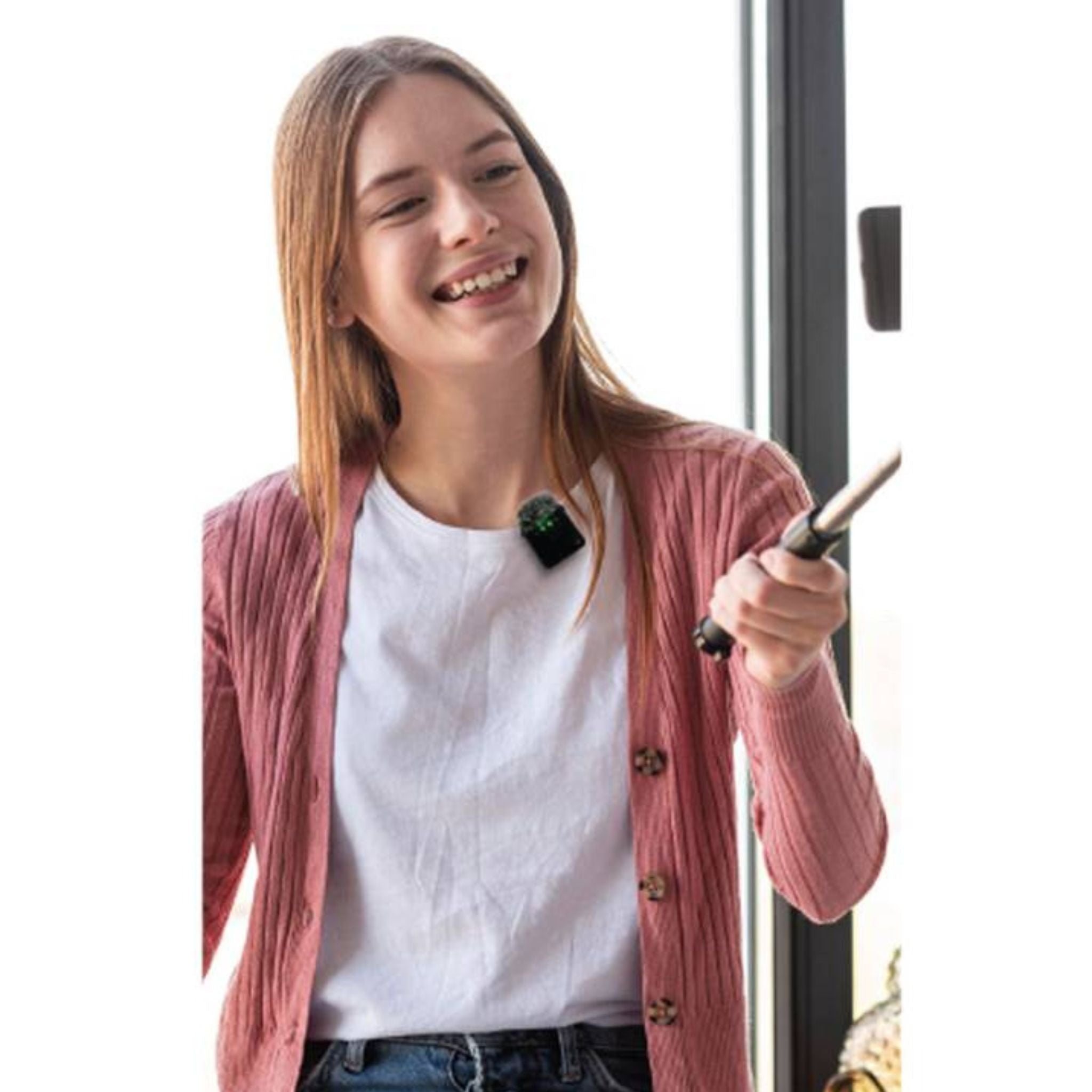 Green Lion GLM Professional Wireless Microphone, 360° Pick up, Compact & Portable, Environment Noise Cancellation - Black