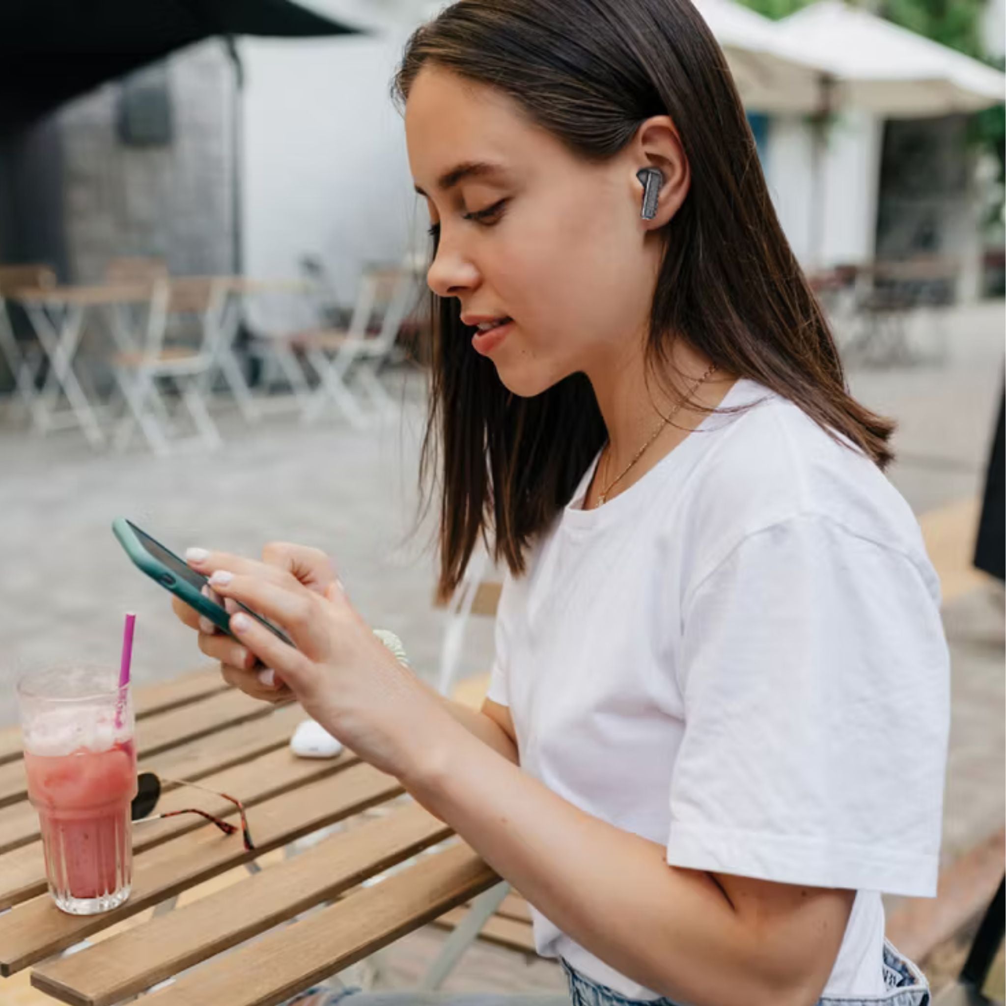 Green Lion River True Wireless Earbuds with ANC + ENC Clarity, Up to 7 Hours of Playtime, Smart in-Ear Detection, Bluetooth Version 5.4, -42dB Noise Reduction, 35 Hours Standby Time