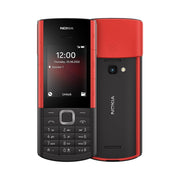 Nokia 5710 XA TA-1498 128MB/48MB Dual SIM Mobile Phone, 4G Network, Feature Phone with Earbuds, MP3 Player, Wireless FM Radio, Black-Red