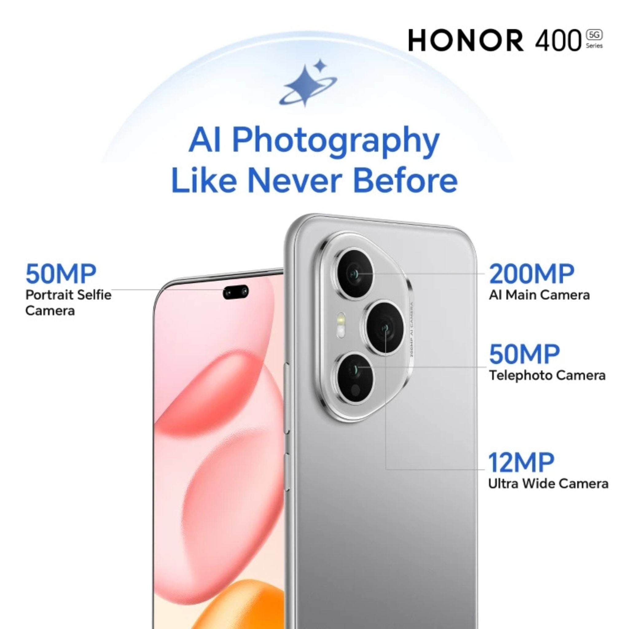 Honor 400 Pro 5G, Dual SIM 12GB RAM 512GB - International Version- Lunar Grey