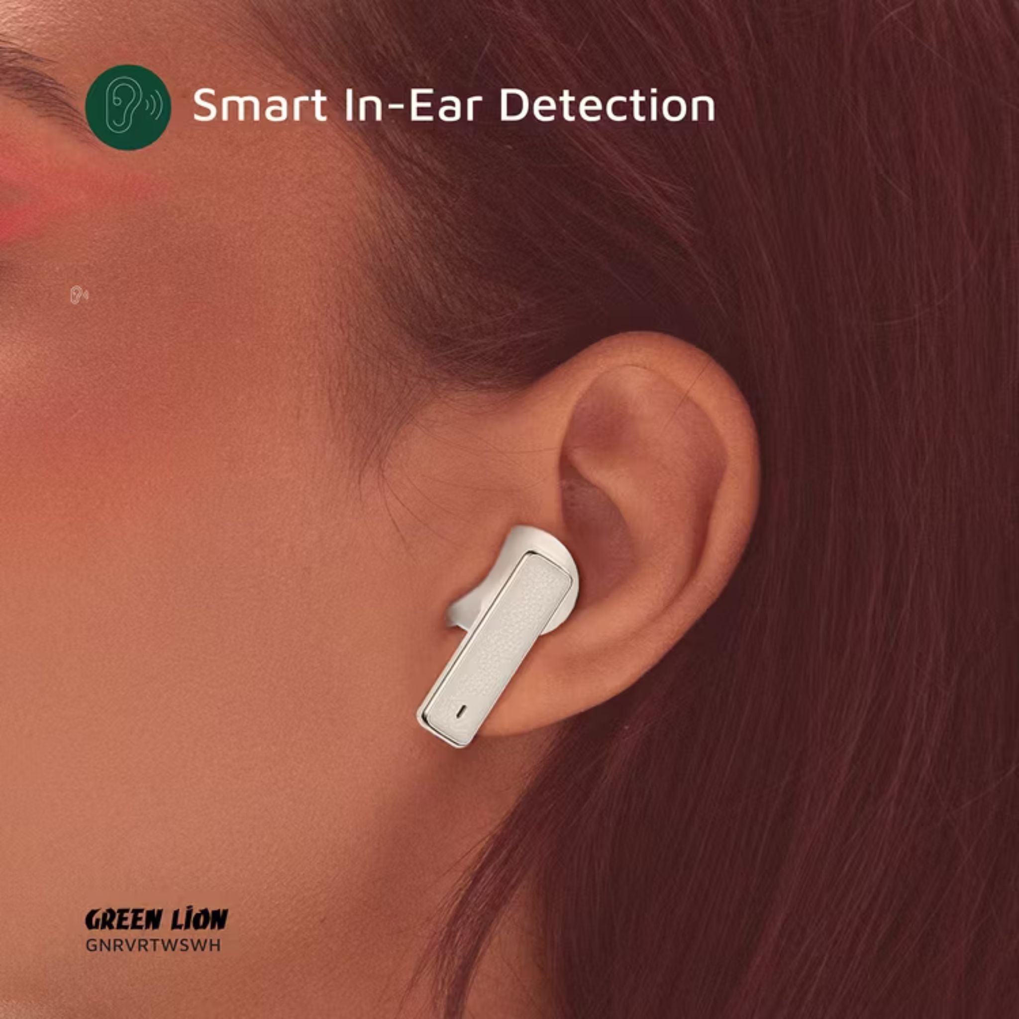 Green Lion River True Wireless Earbuds with ANC + ENC Clarity, Up to 7 Hours of Playtime, Smart in-Ear Detection, Bluetooth Version 5.4, -42dB Noise Reduction, 35 Hours Standby Time