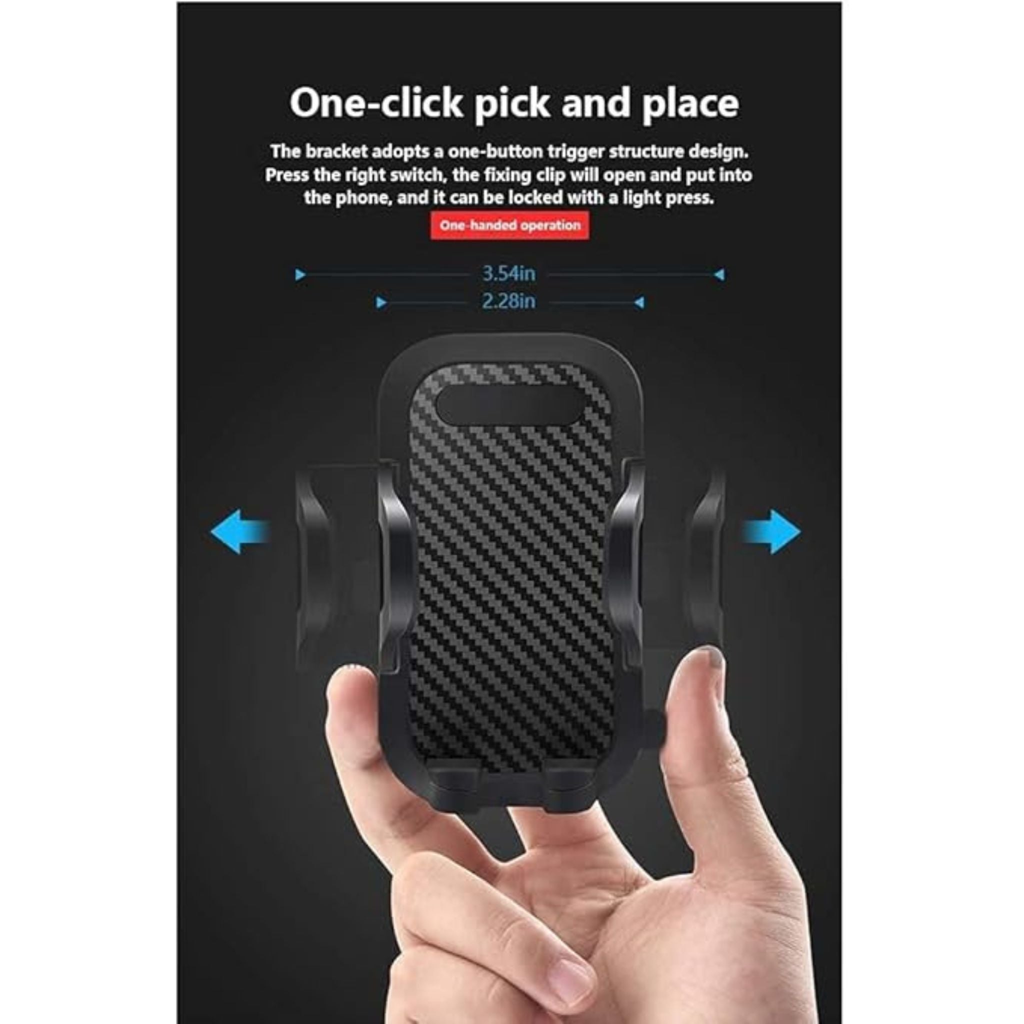 Davin Car Holder Suction Cup for Smartphones (D-HS02)- Black
