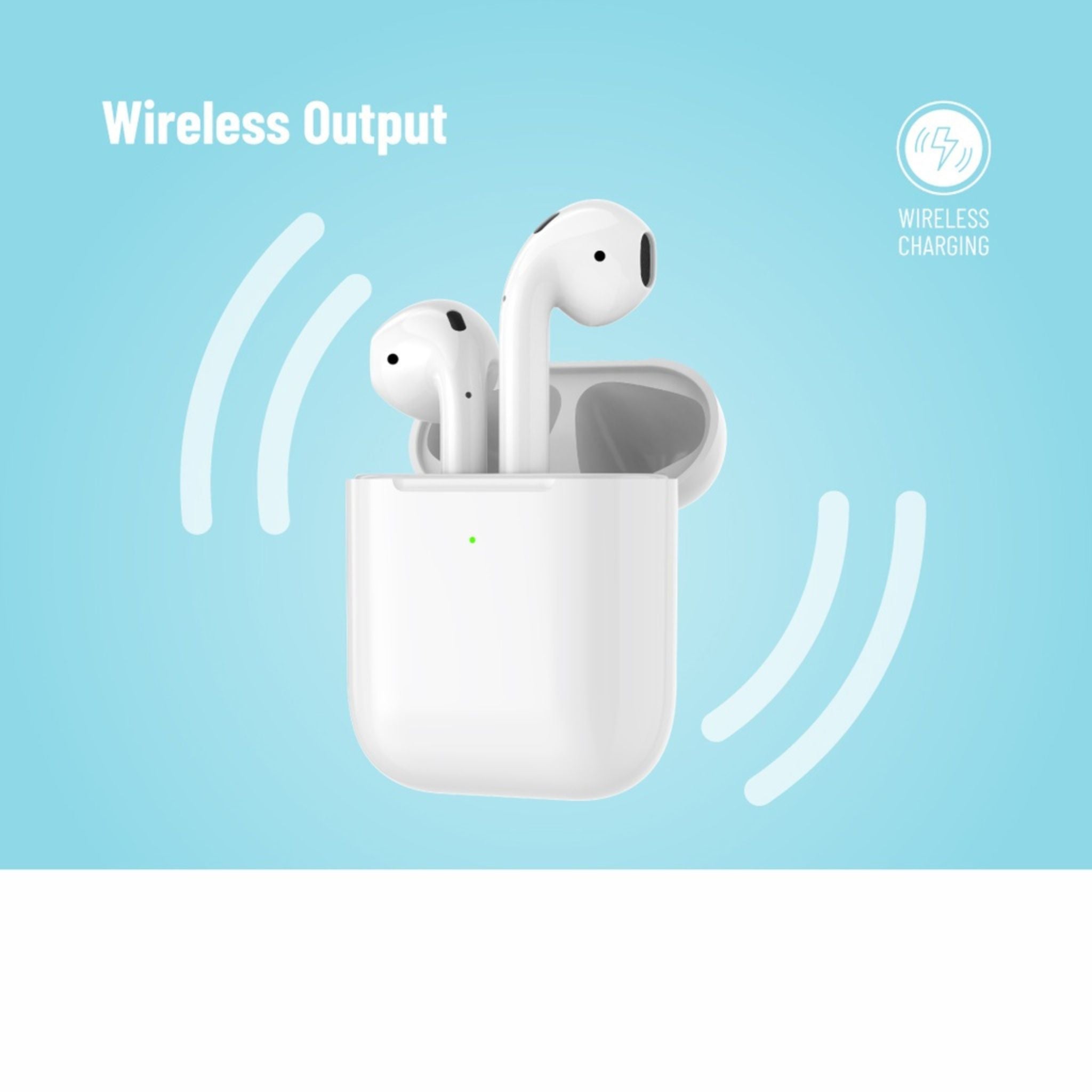Porodo Blue Deep Bass Wireless Earbuds 2, One-Step Pairing, Comfortable Fit, Independent Earbuds, Touch Control, Deep Bass - White