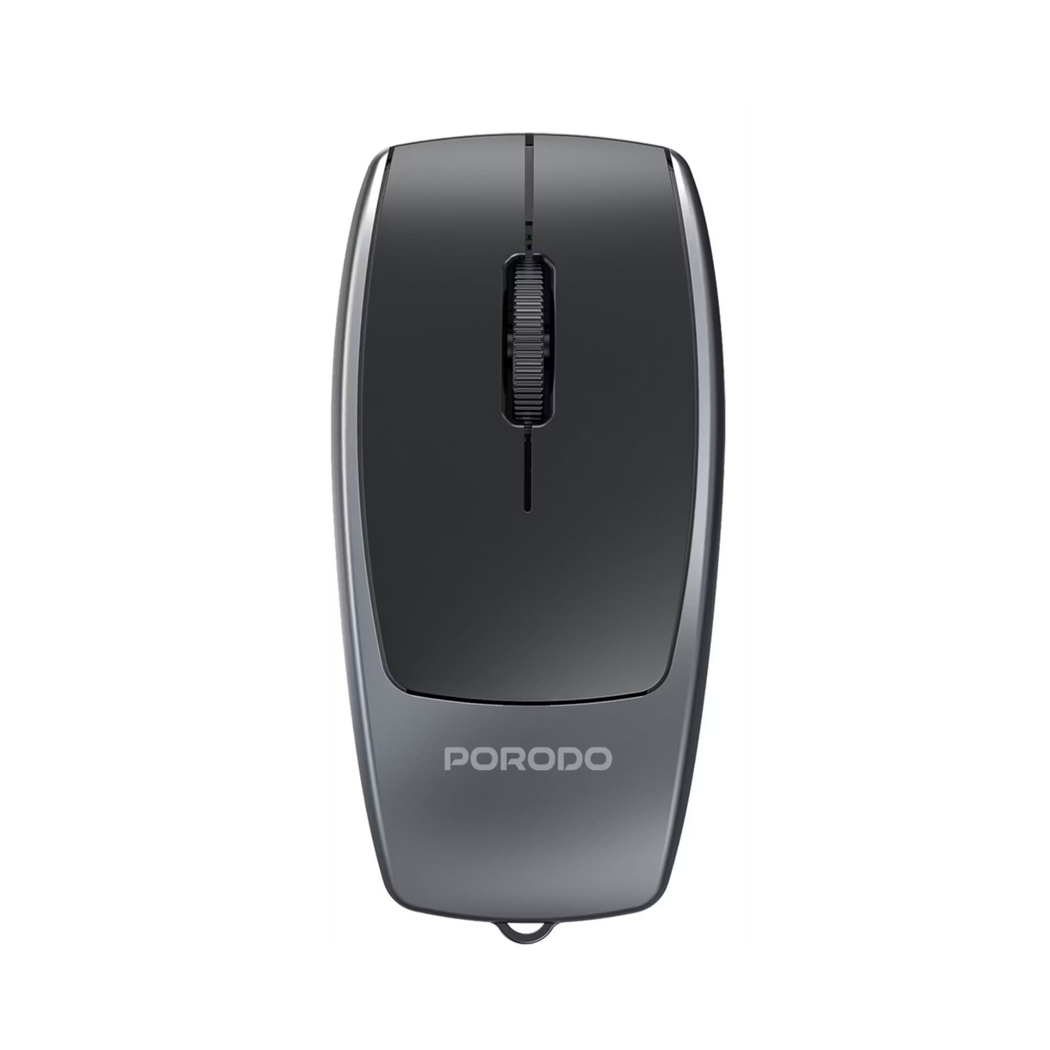 Porodo 1600DPI Wireless Mouse with Card Reader, 120mAh Battery, ABS Material, Bluetooth Version 5.1, 10m Working Distance, Silent Efficient Performance, Plug & Play - Black