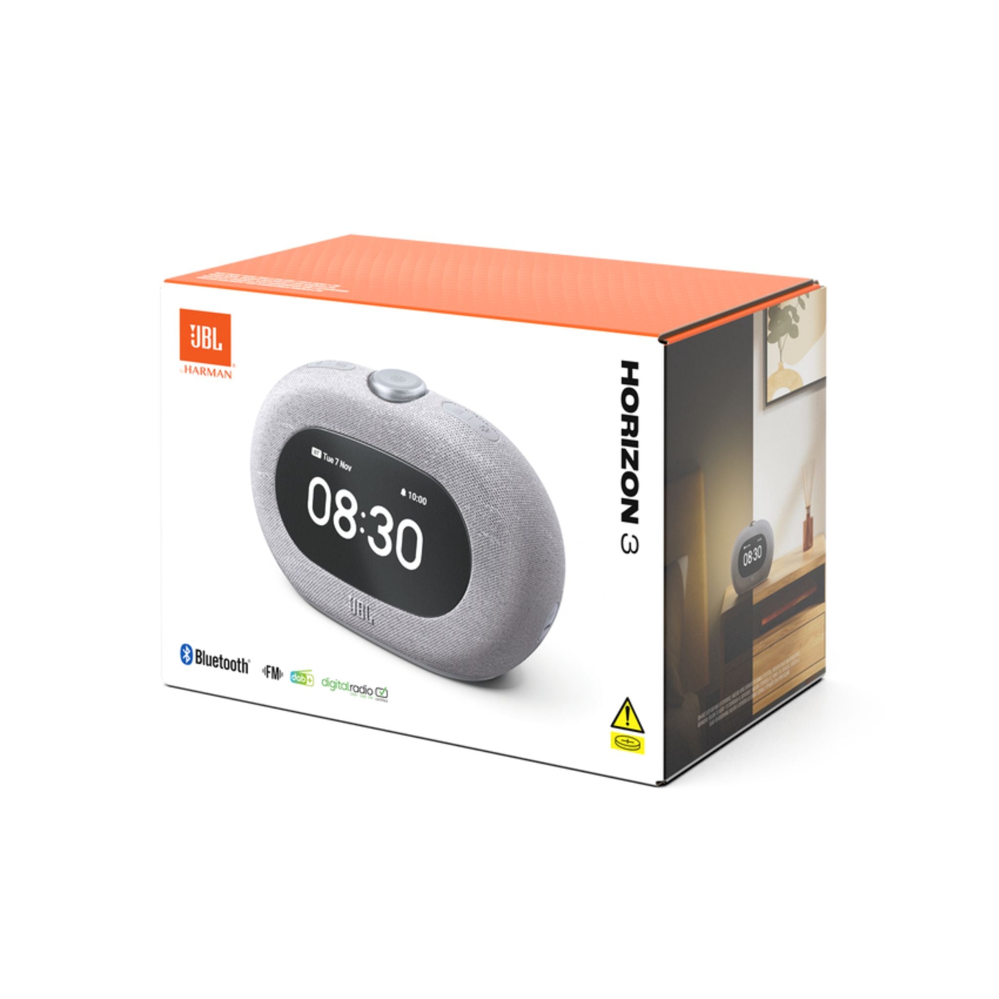 JBL HORIZON 3 Bluetooth clock radio speaker with DAB/DAB+/FM - Grey