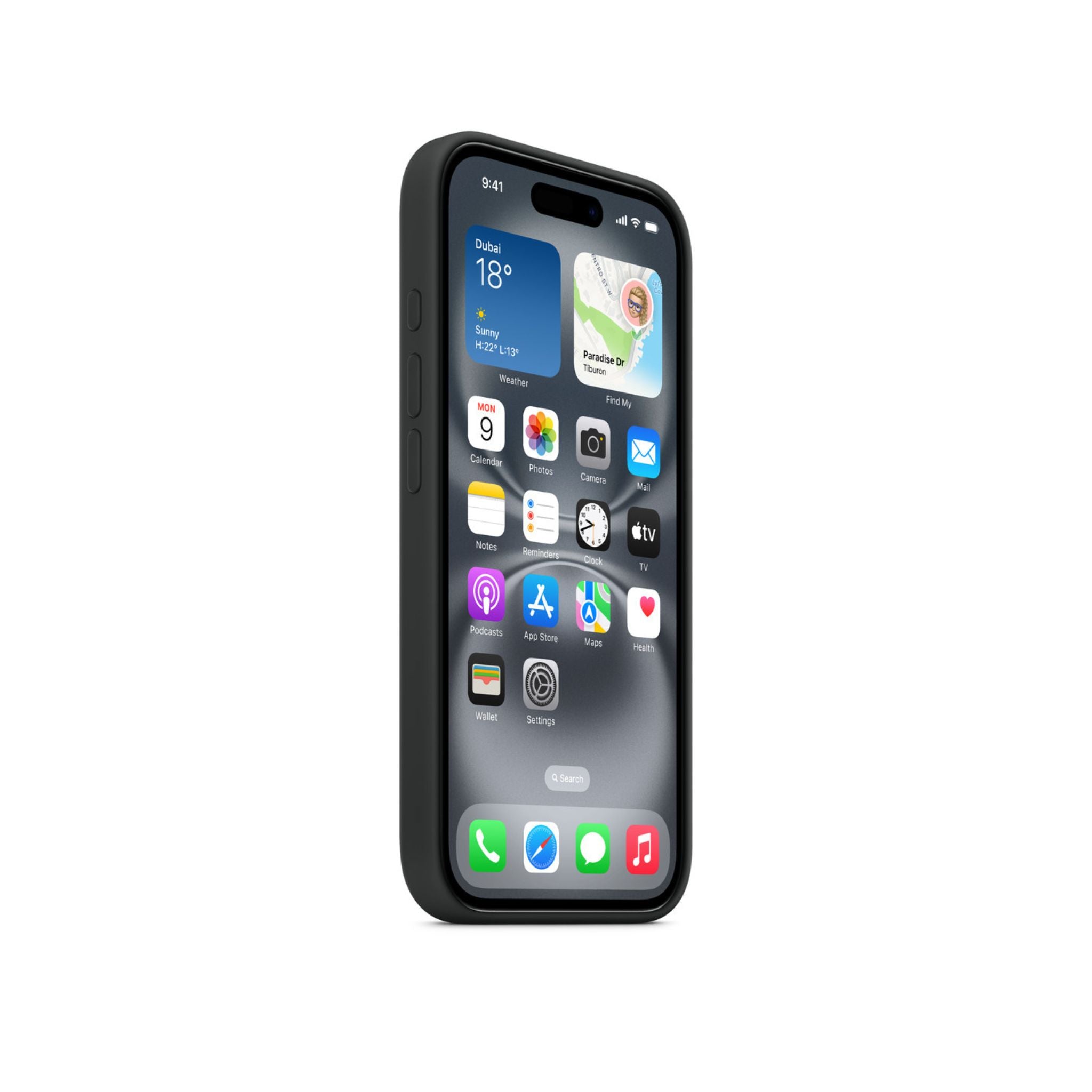 Apple iPhone 16 Silicone Case With MagSafe -Black
