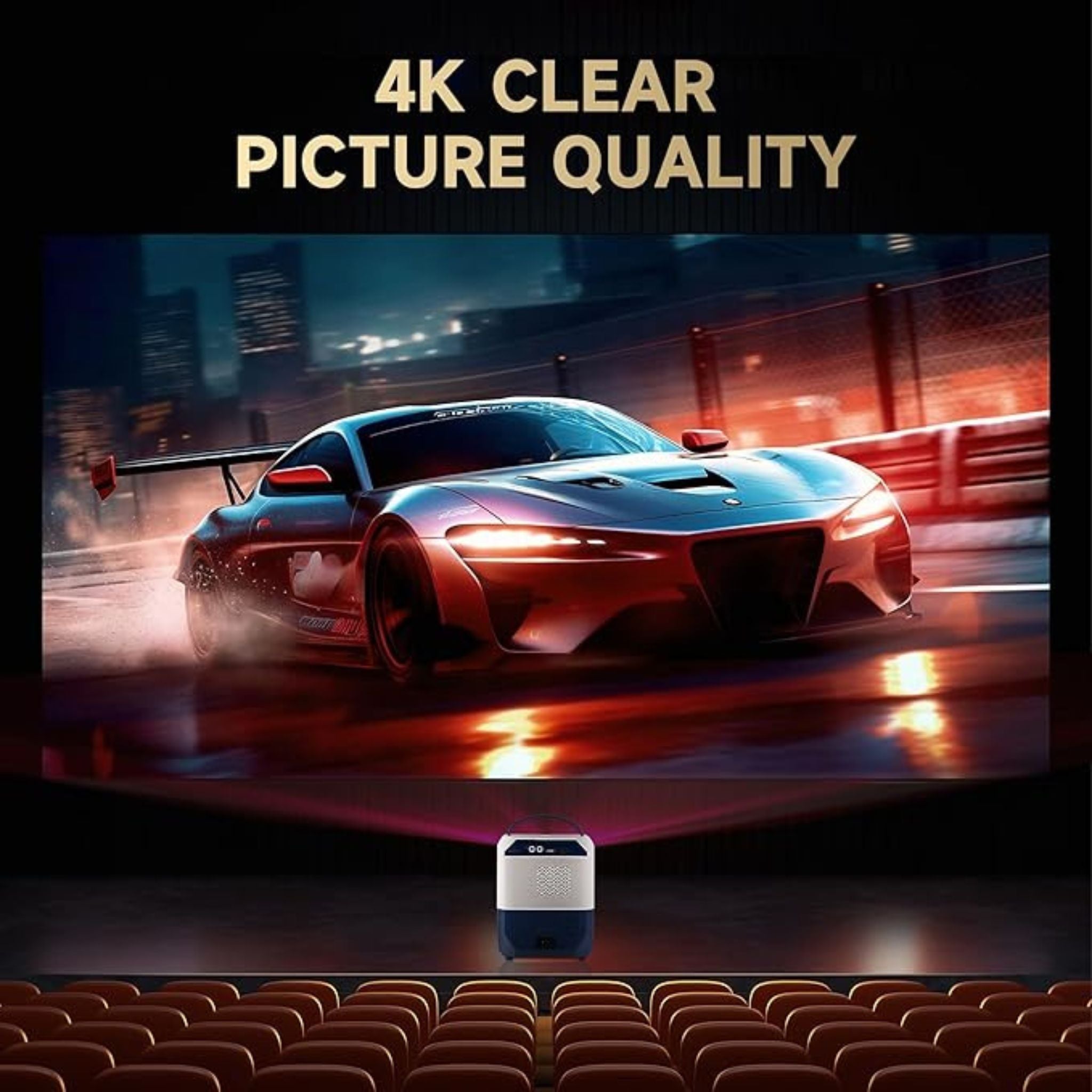 Umiio Q5 4k Tv system,Wifi 6, Smart Projector Compatible with Android, iOS,PC, Screen Projection