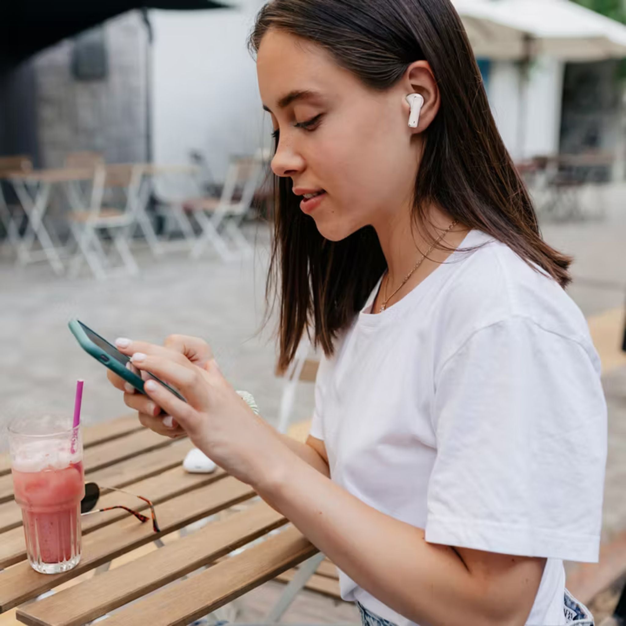Green Lion River True Wireless Earbuds with ANC + ENC Clarity, Up to 7 Hours of Playtime, Smart in-Ear Detection, Bluetooth Version 5.4, -42dB Noise Reduction, 35 Hours Standby Time