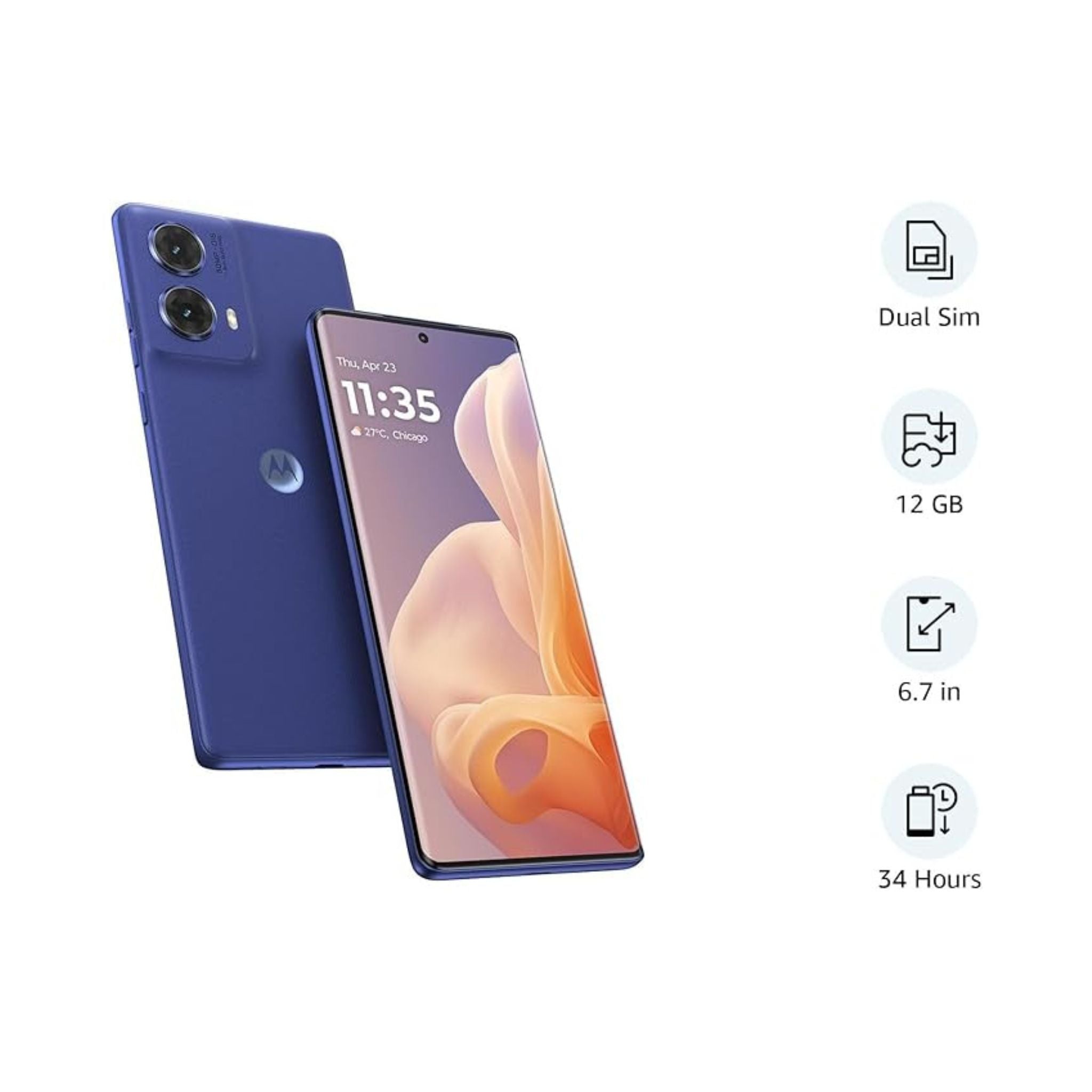 Motorola G85 5G, 12GB RAM 256 GB ROM Cobalt Blue - International Version