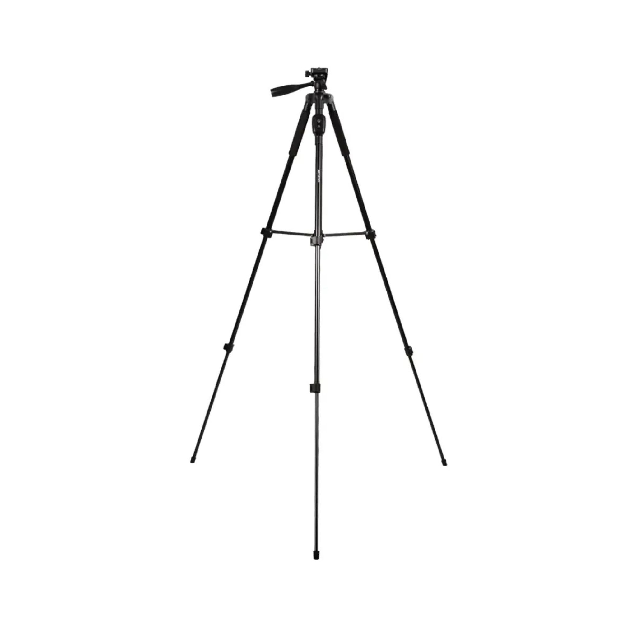 Black tripod on a white background