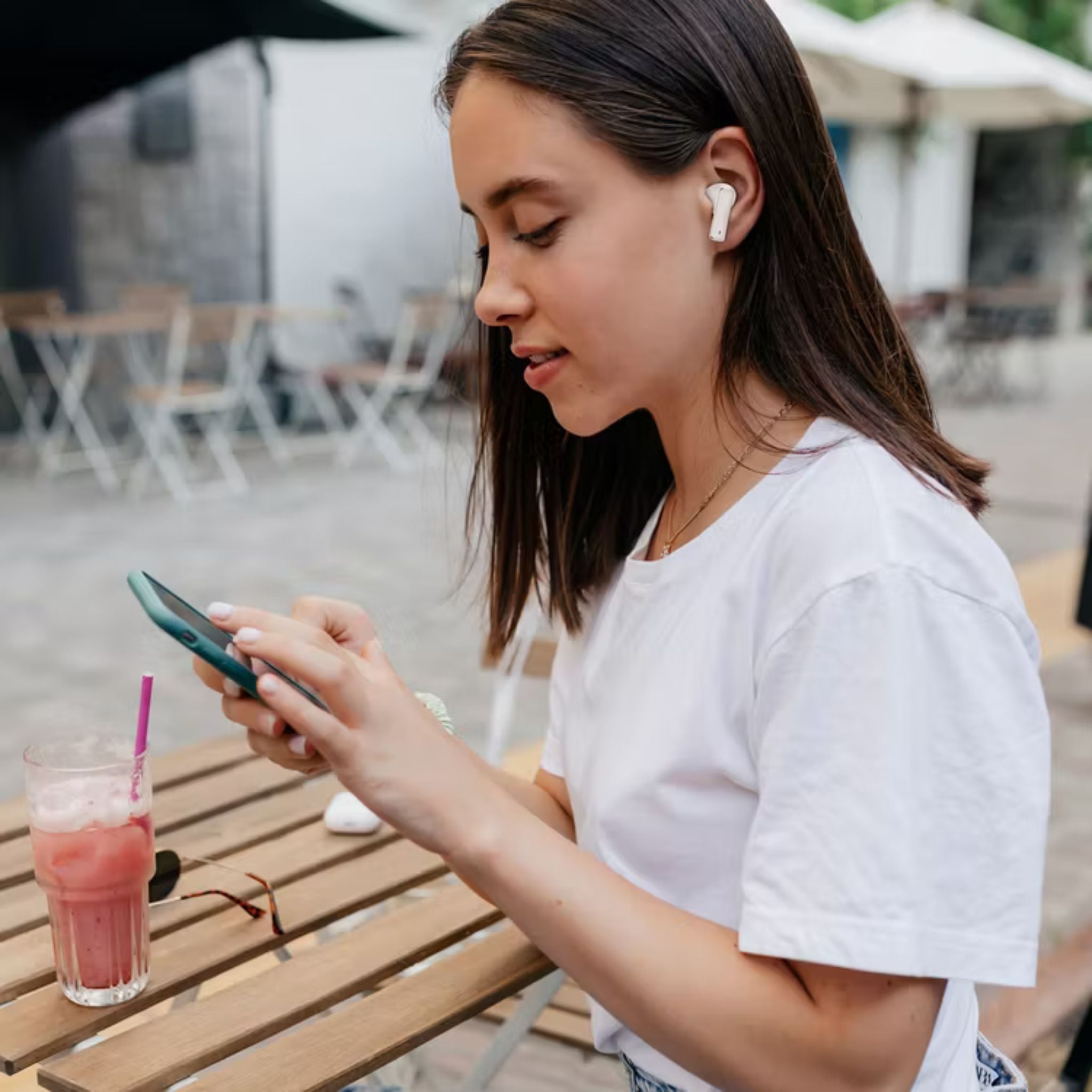Green Lion River True Wireless Earbuds with ANC + ENC Clarity, Up to 7 Hours of Playtime, Smart in-Ear Detection, Bluetooth Version 5.4, -42dB Noise Reduction, 35 Hours Standby Time
