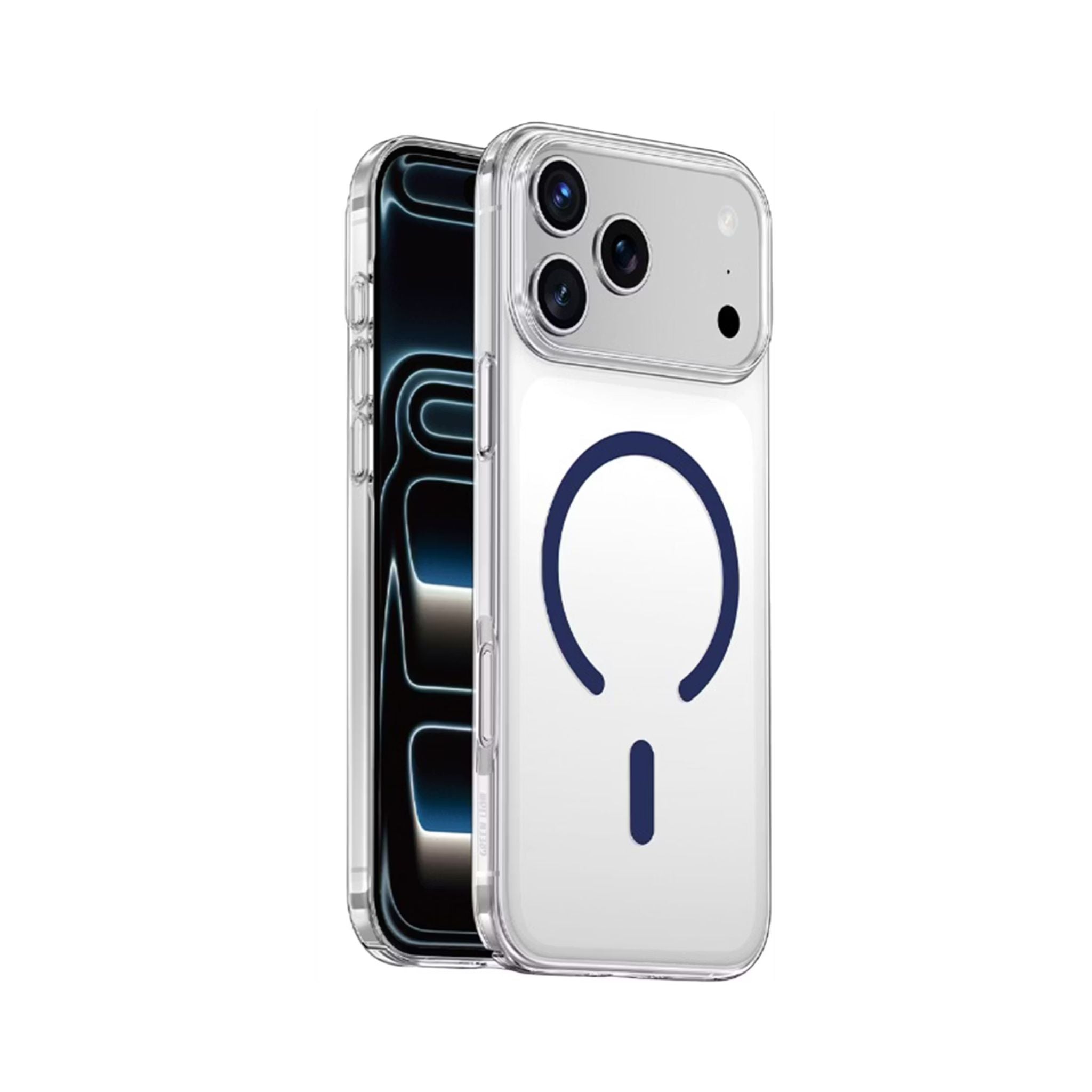 Green Lion Coral Delgado Case for iPhone 17 Pro Max, MagSafe Compatible, Slim & Lightweight Design, Camera Protection, Comfortable Grip, Anti-Yellowing & Anti-Scratch - Blue