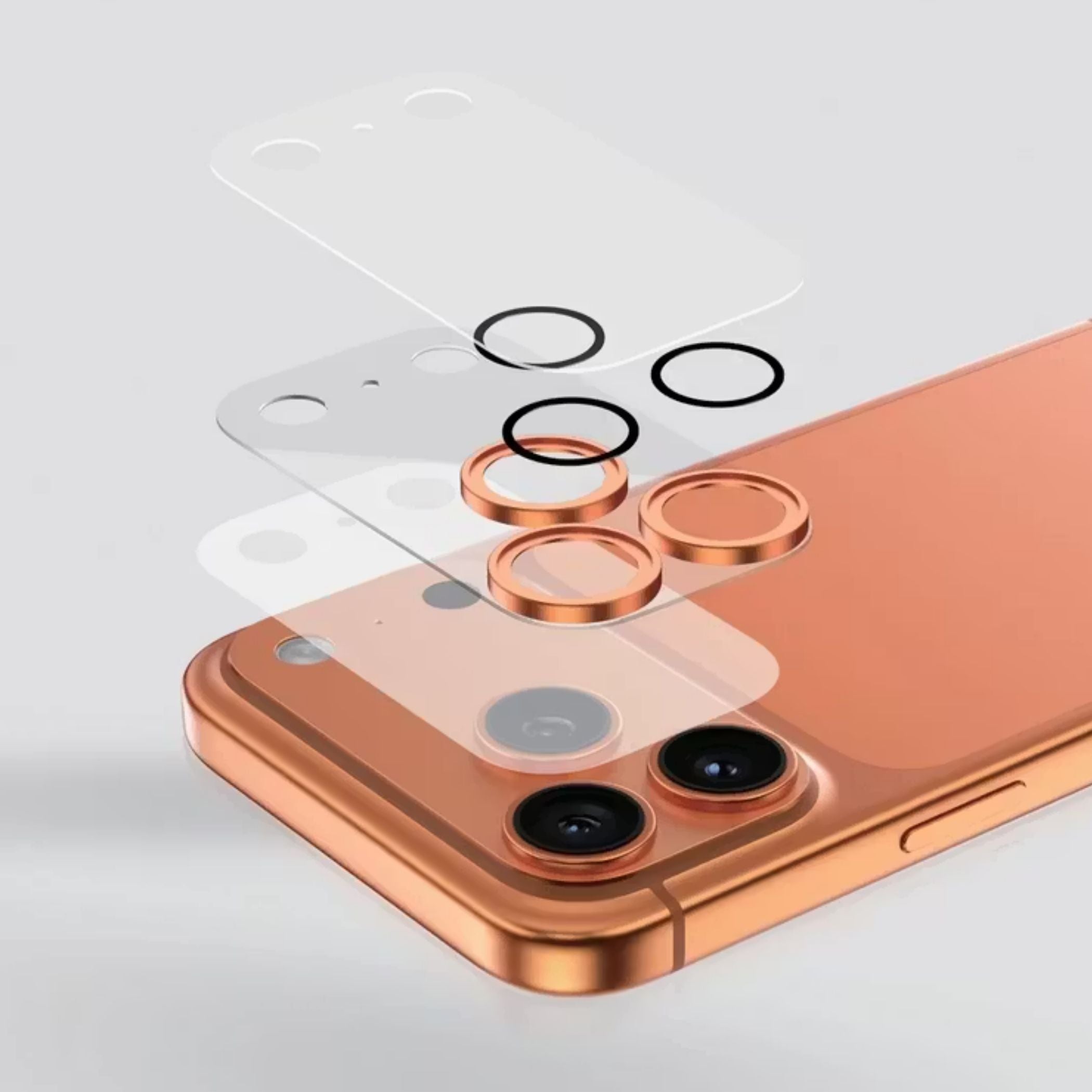 Green Lion Kanzen Camera Lens for iPhone 17 Pro Max, 9H Hardness, Easy to Apply, Anti Fingerprint, Bubble Free, Full Coverage, Ultra Clear Shooting, Impact Resistant, Ultra-Thin Base - Orange