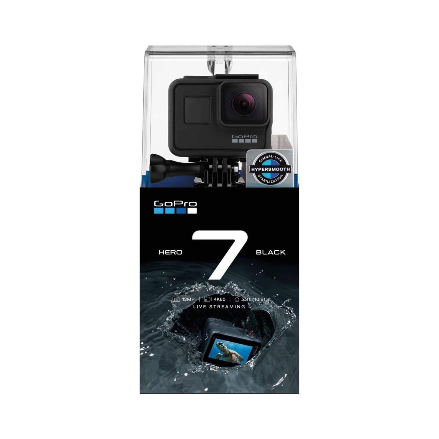 GoPro HERO7 Digital Action Camera + Sleeve (12MP|4K 60|33FT 10M|Live Streaming_Black