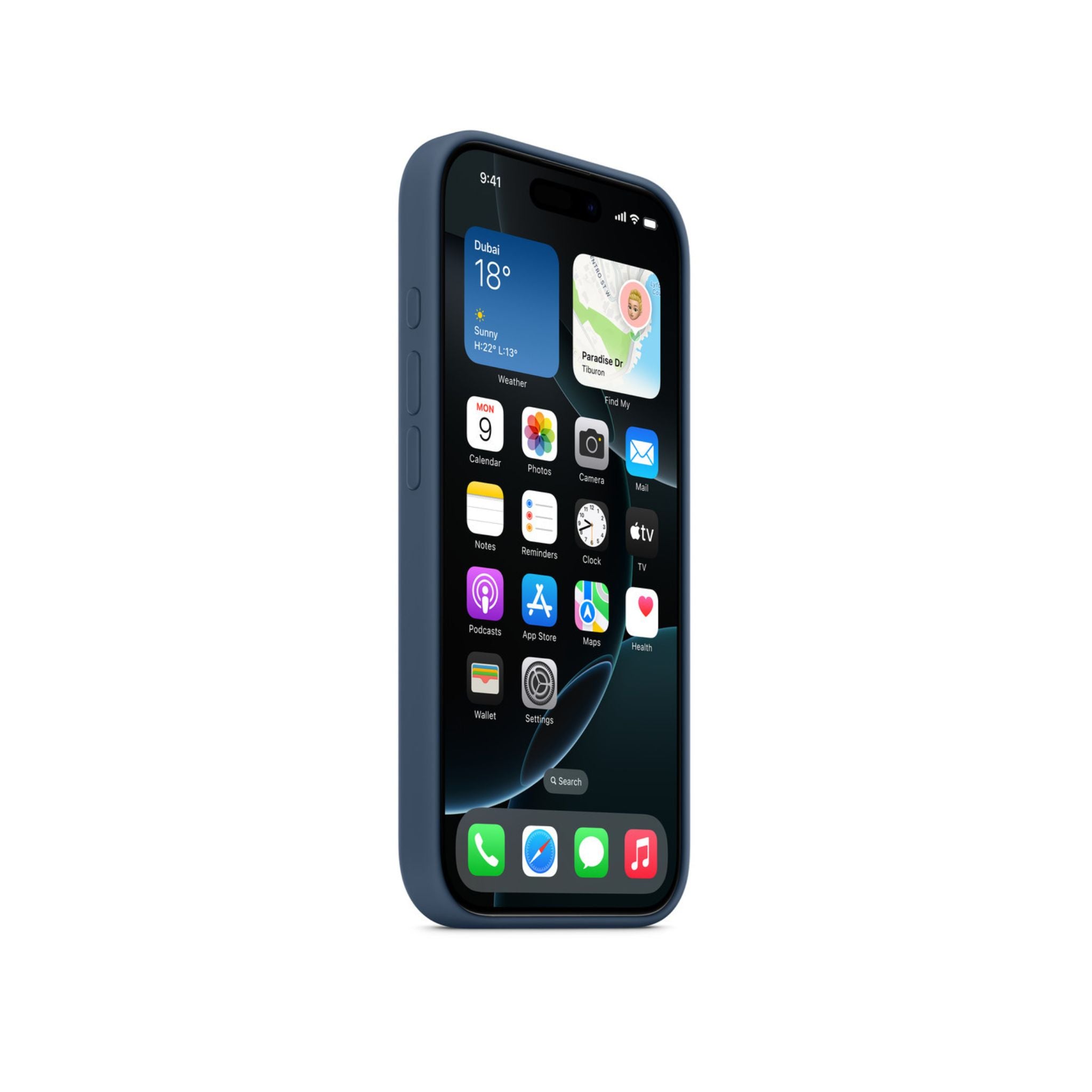 APPLE iPhone 16 Pro Silicone Case with MagSafe – Denim