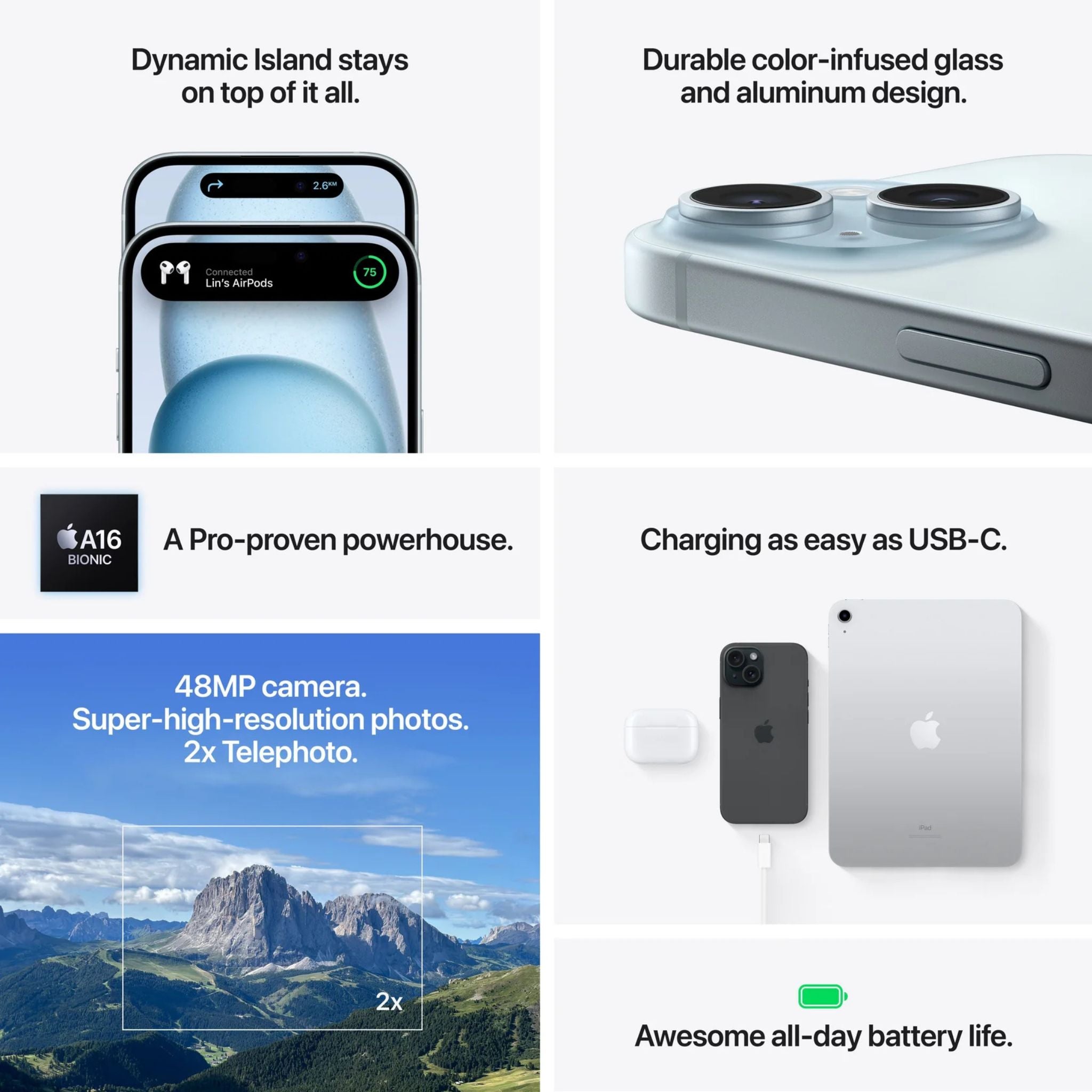 Apple iPhone 15 (256 GB) - Green (TDRA)