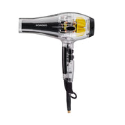 Porodo Lifestyle Crystal Shell Hair Dryer with 3 Airflow Modes, 2000W Rated Power, Removable Filter, Overheating Protection, 2 Speed Levels - Black