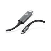 A 4K USB-C to HDMI cable with a braided design, displaying the 4K resolution symbol and the Green Lion brand logo.