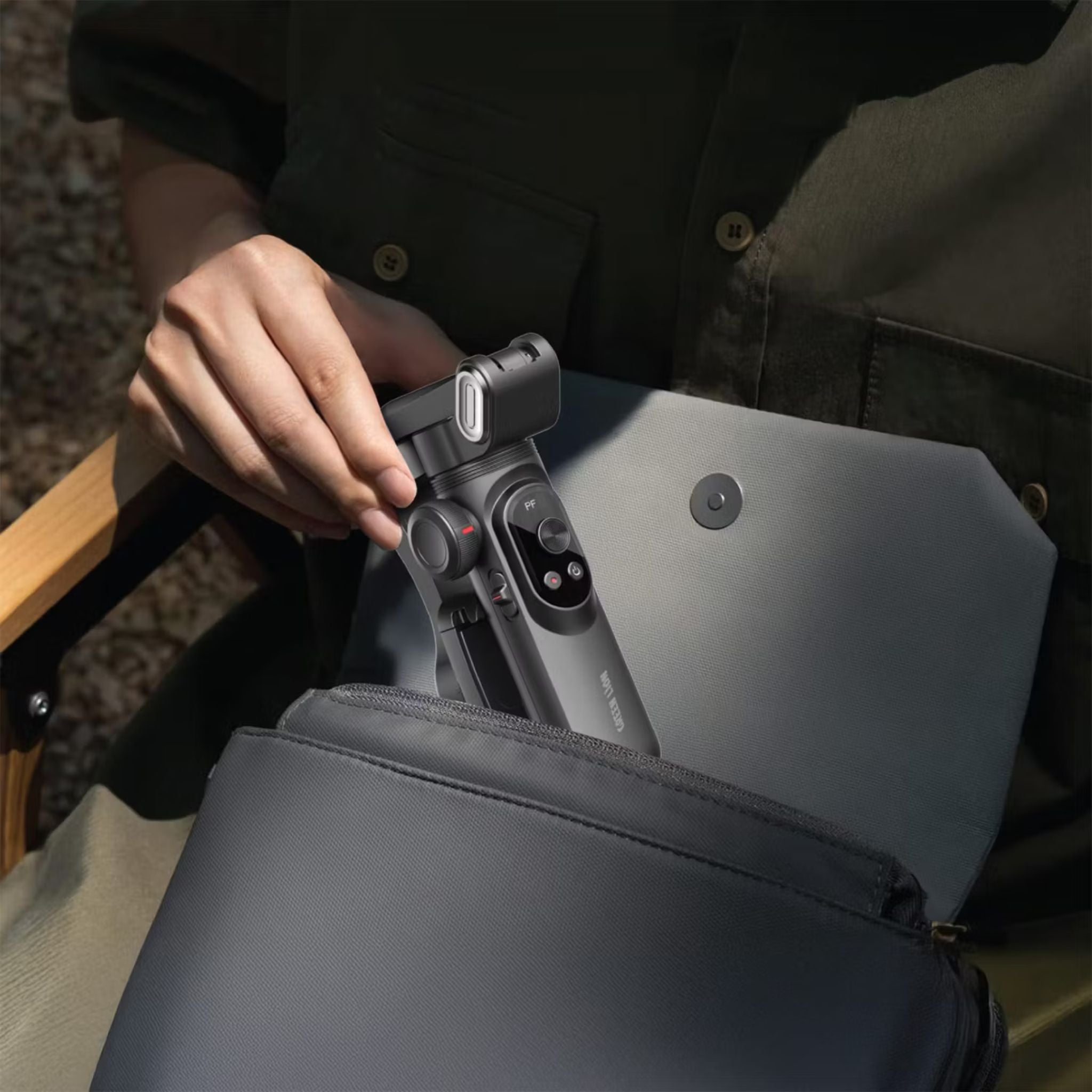 Green Lion New York Gimbal Smart Face Tracking with 6 Shooting Modes, Focus & Zoom Control, 310° Pan Rotation, 250g Load Capacity, Built-in Fill Light - Black