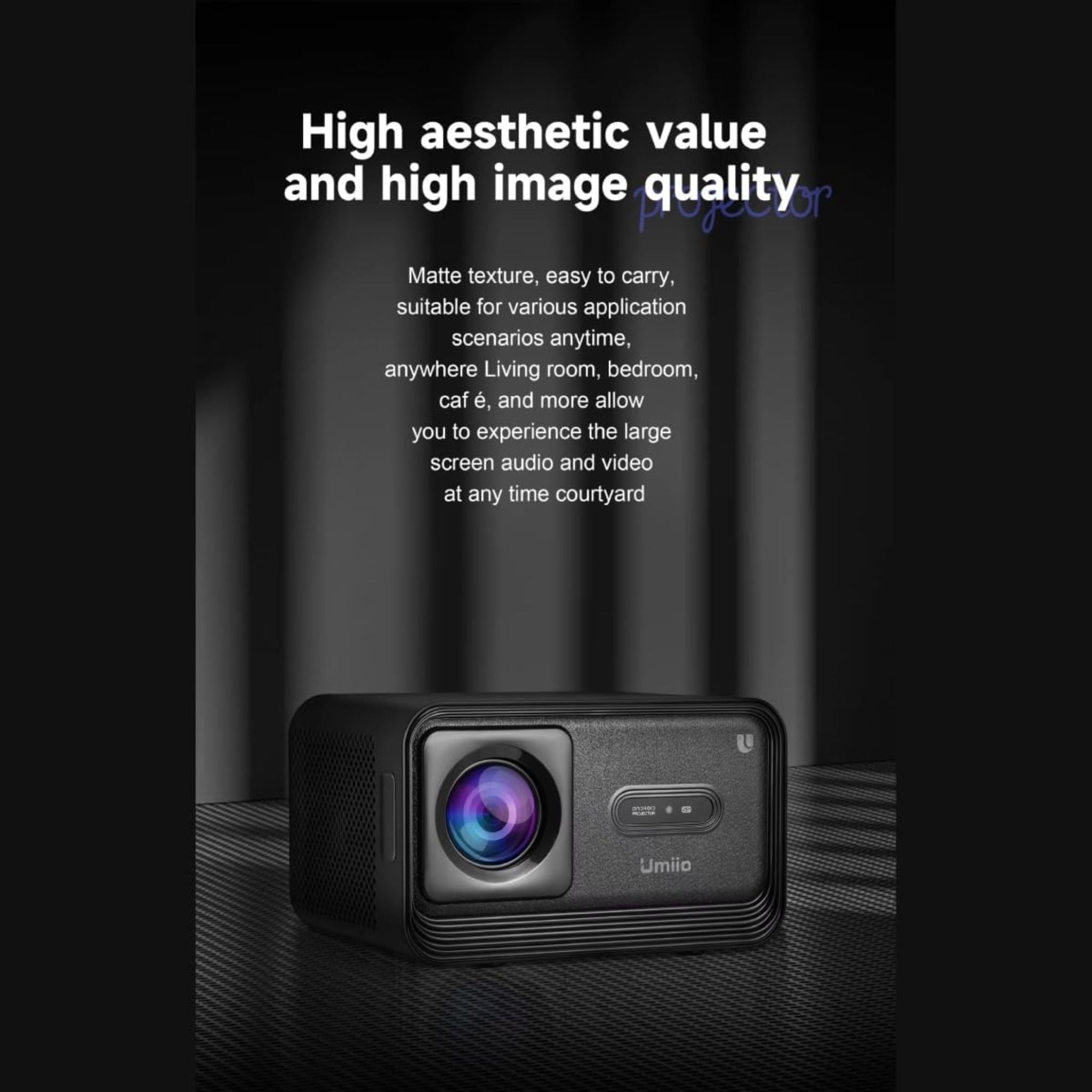 Umiio Smart Home Theater U8 Pro 4K Projector 5G WIFI and Bluetooth Electric Focus Projector for Movies and Games