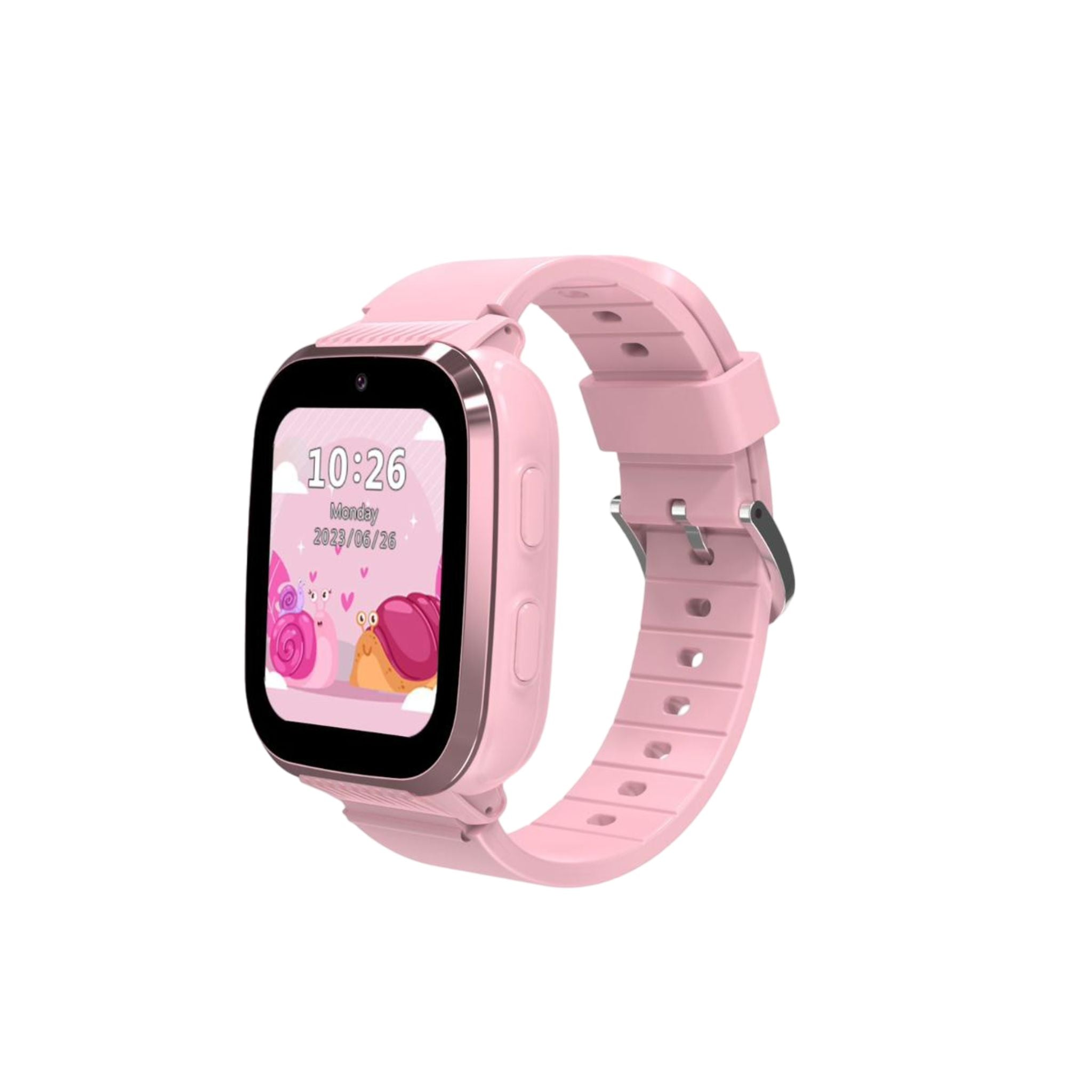 Porodo 4G Kids GPS 1.85 inches Smart Watch Junicare with Touch Display, 36 Hours Working Time, 3 Hours Charging Time, Video Calling - Pink