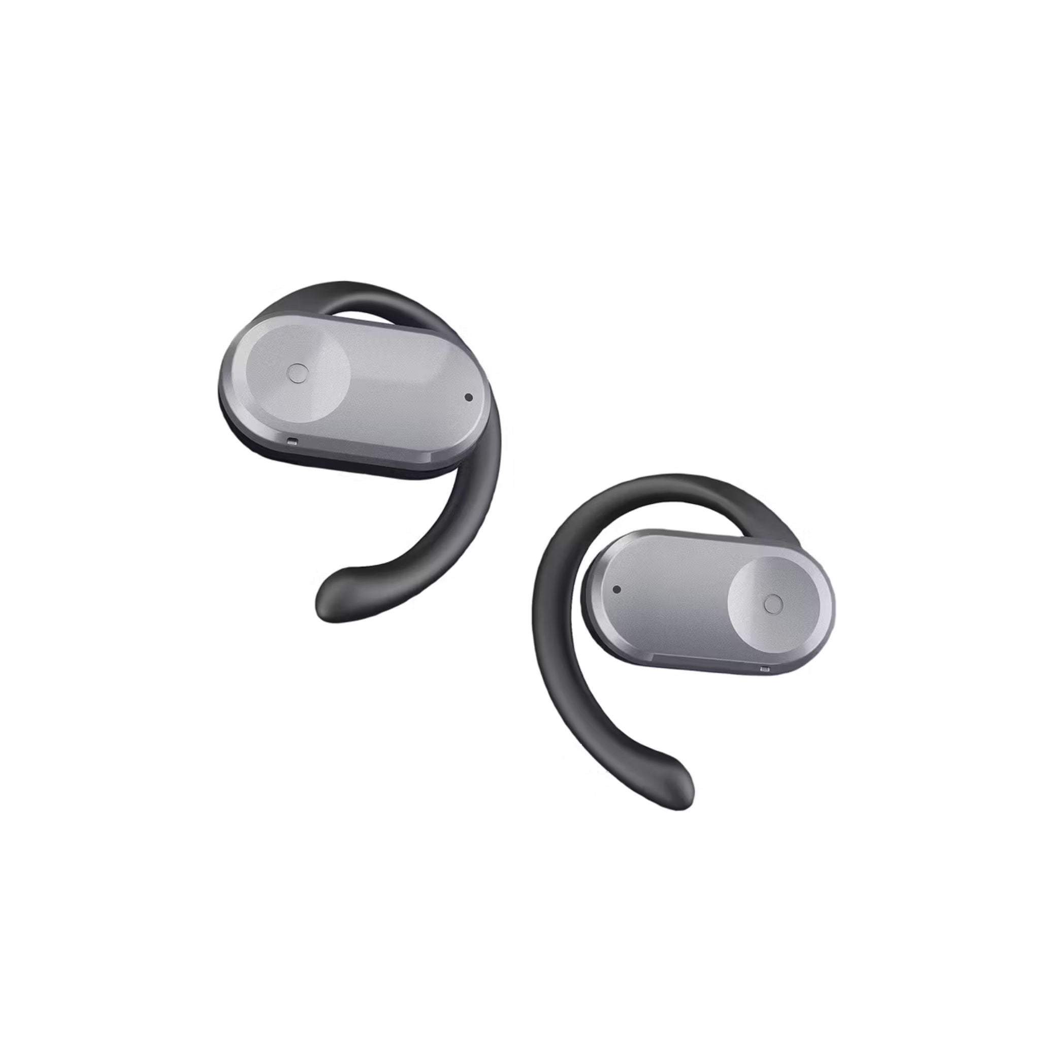 Green Lion Ocean Open-Ear Earbuds with Open-Ear Design, Up to 6 Hours Playtime, 135° Free Rotation, Game Mode, Low Latency, 180 Hours Standby Time, IPX4 Waterproof - Black
