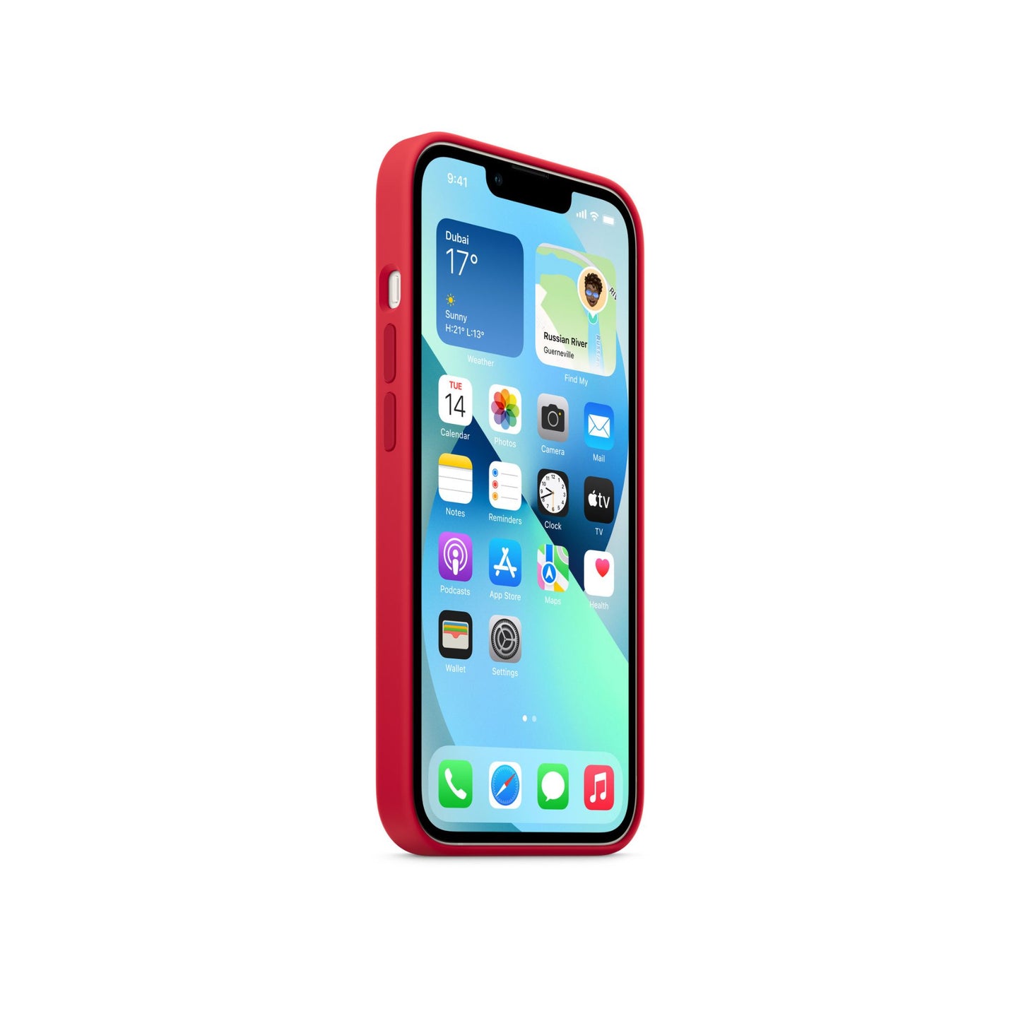 APPLE iPhone 13 Mini Silicone Case magsafe _ RED