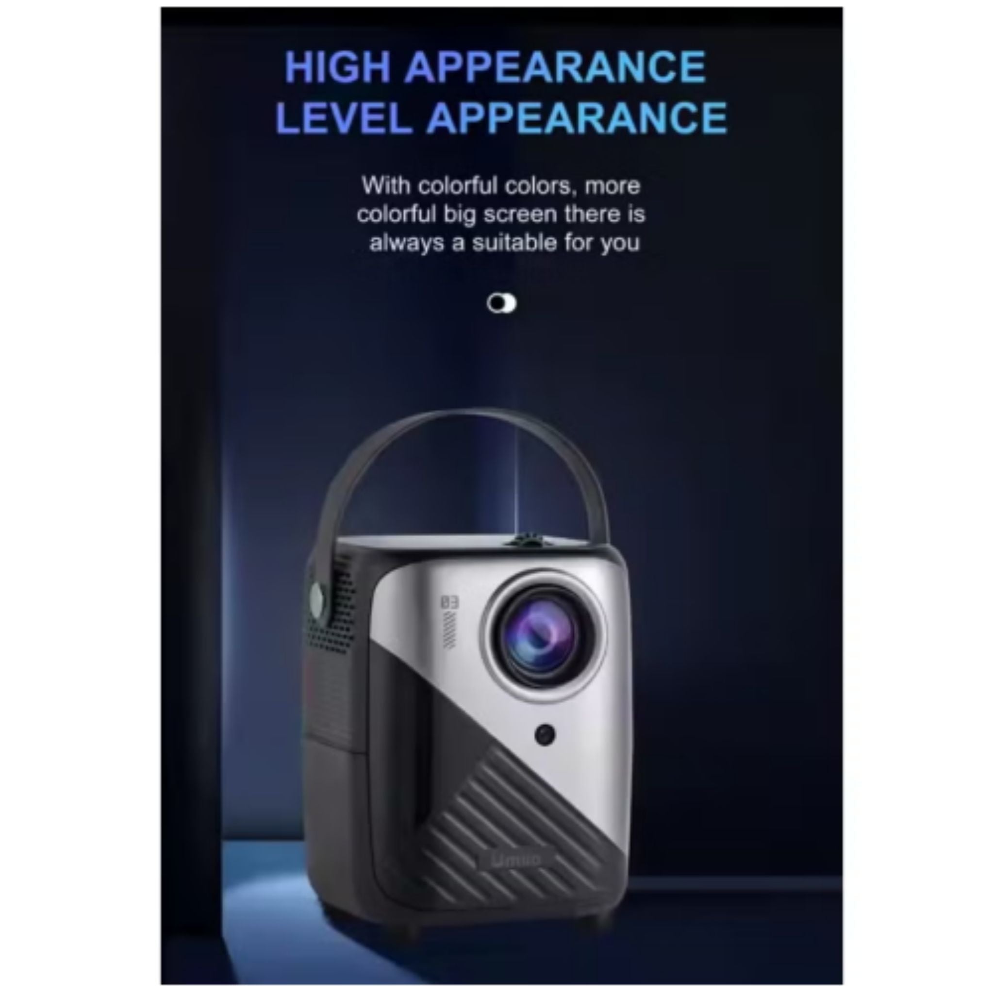 Umiio Q3 Pro WiFi Bluetooth Game Projector 4K Home Theater Video Player Projector with Dual Wireless Game Contoller Keystone Smart Projector Compatible with Android, iOS,PC, 50"-150" Screen