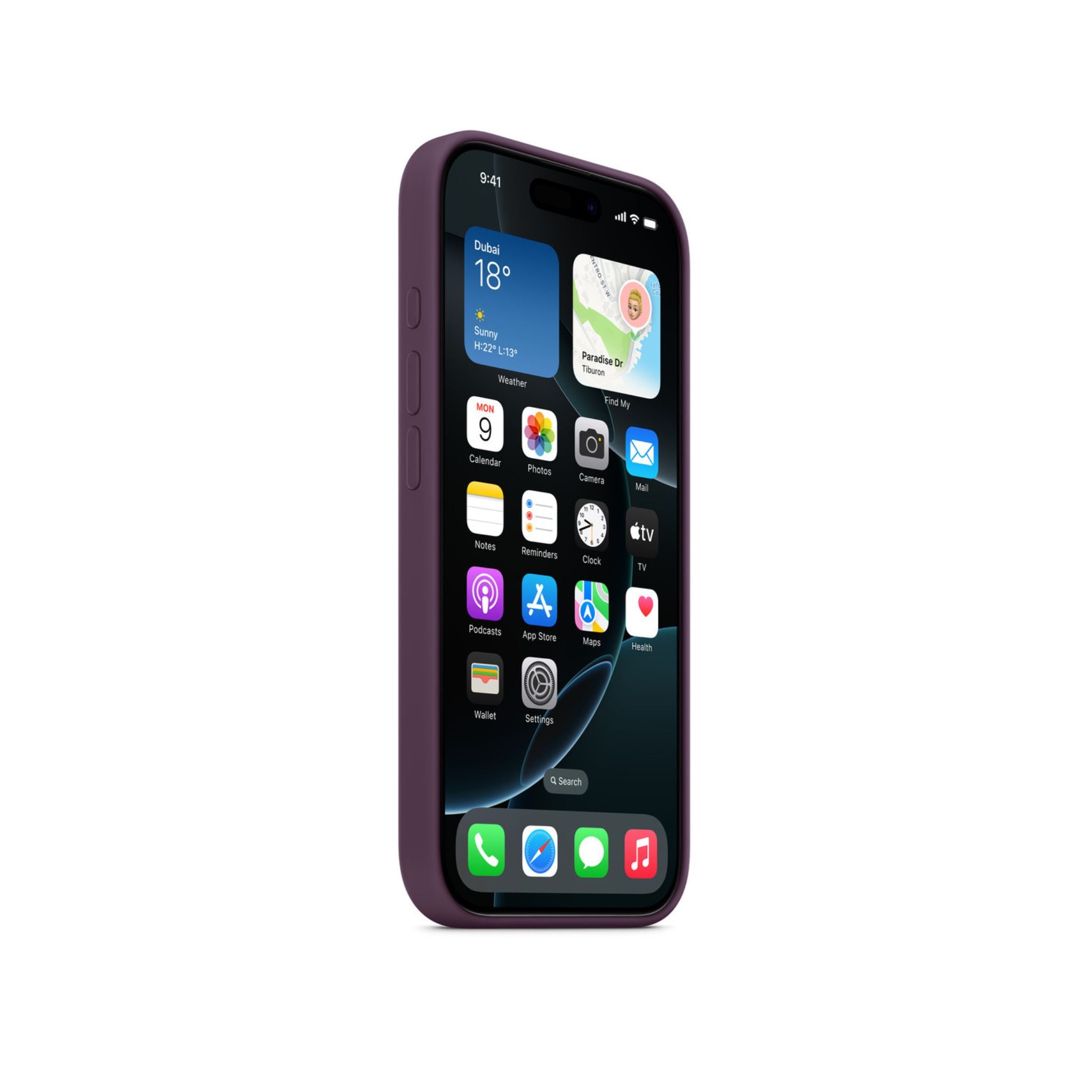 APPLE iPhone 16 Pro Silicone Case with MagSafe – Plum