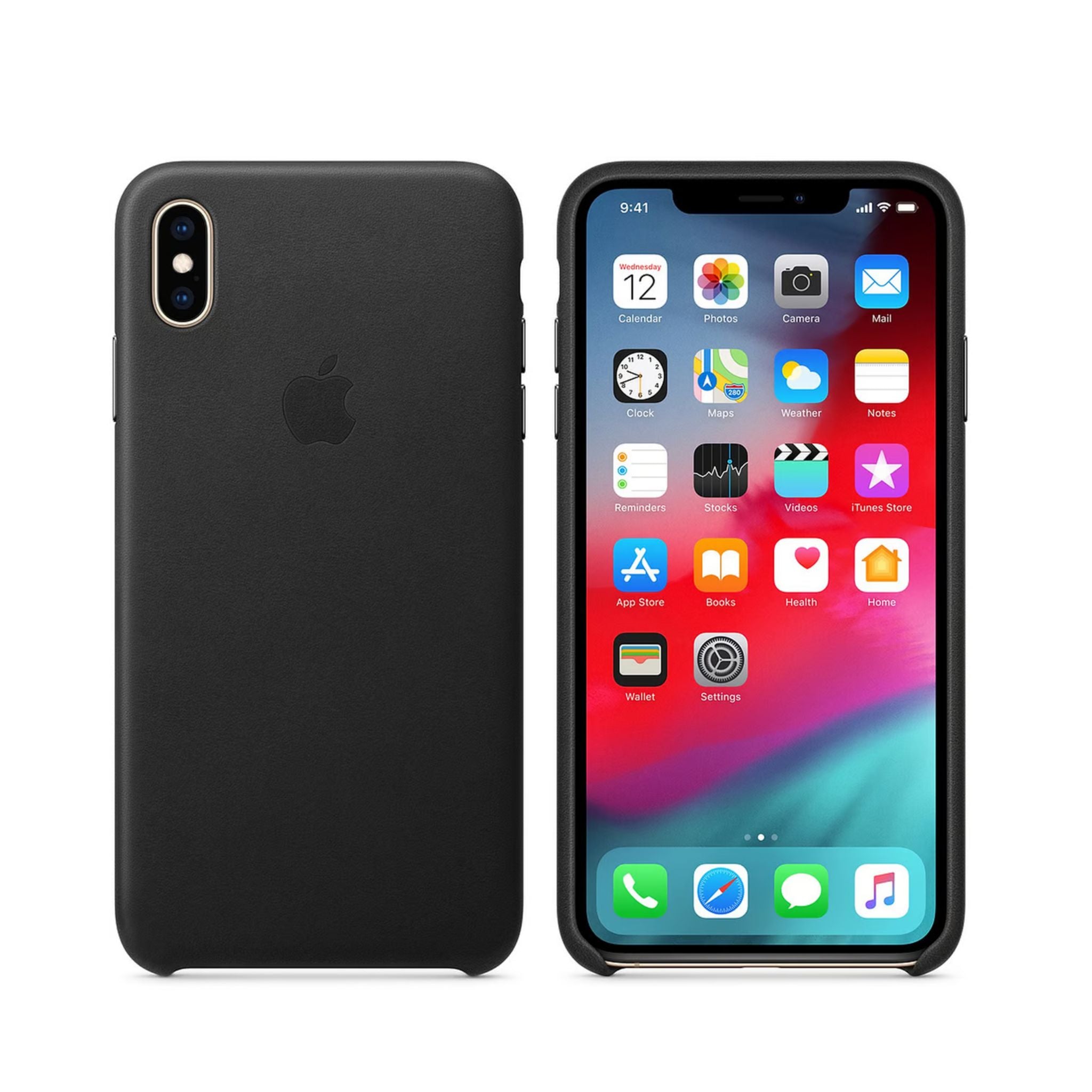APPLE iPhone XS Max Leather Case- Black