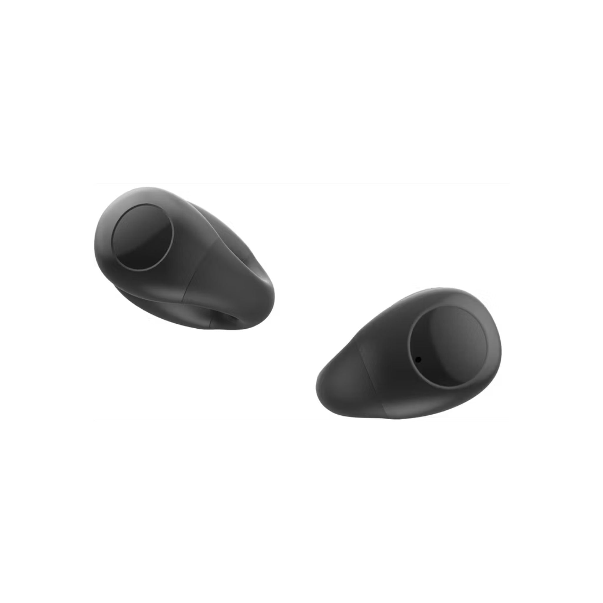 Green Lion Aurix Clip-On Earbuds with Digital Display & Touch Control, Up to 4 Hours Play Time, 300mAh Charging Case Battery & 30mAh Earbuds Battery, Dual Microphones, USB-C Charging Port, Bluetooth Version 5.4 - Black