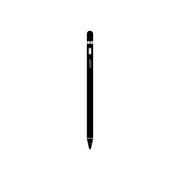 A black Green Lion touch screen stylus pen with a fine tip and a built-in micro USB charging port.