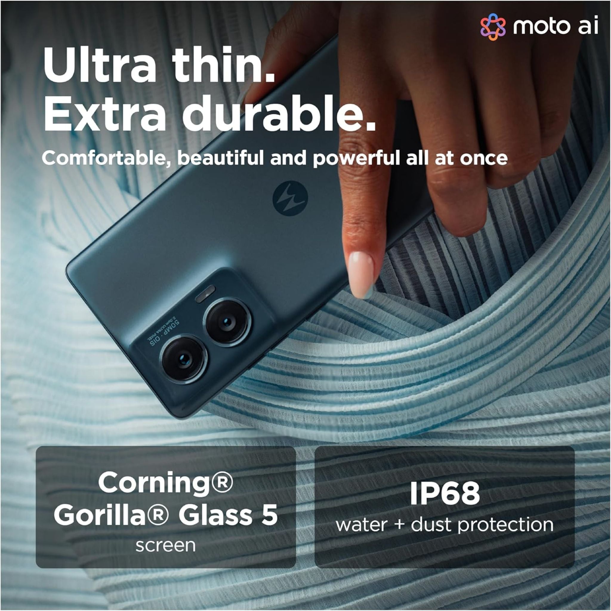 Mototrola Edge 50 Fusion 5G, Dual SIM 12GB RAM, 512GB ROM, Forest Blue - International version